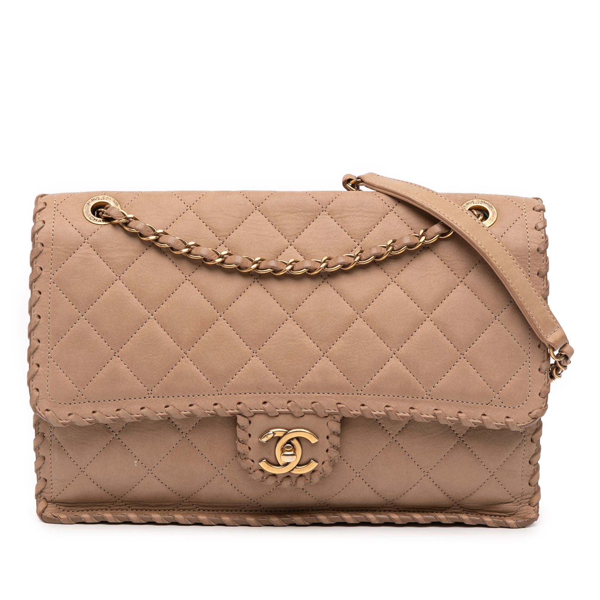 Chanel Jumbo Quilted Iridescent Calfskin Happy Stitch Flap