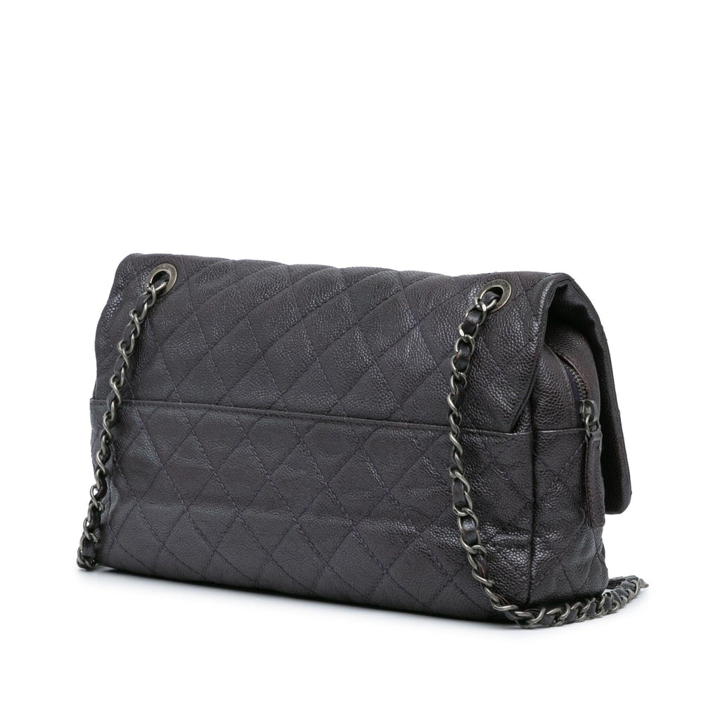 Chanel Jumbo Quilted Iridescent Caviar Easy Flap