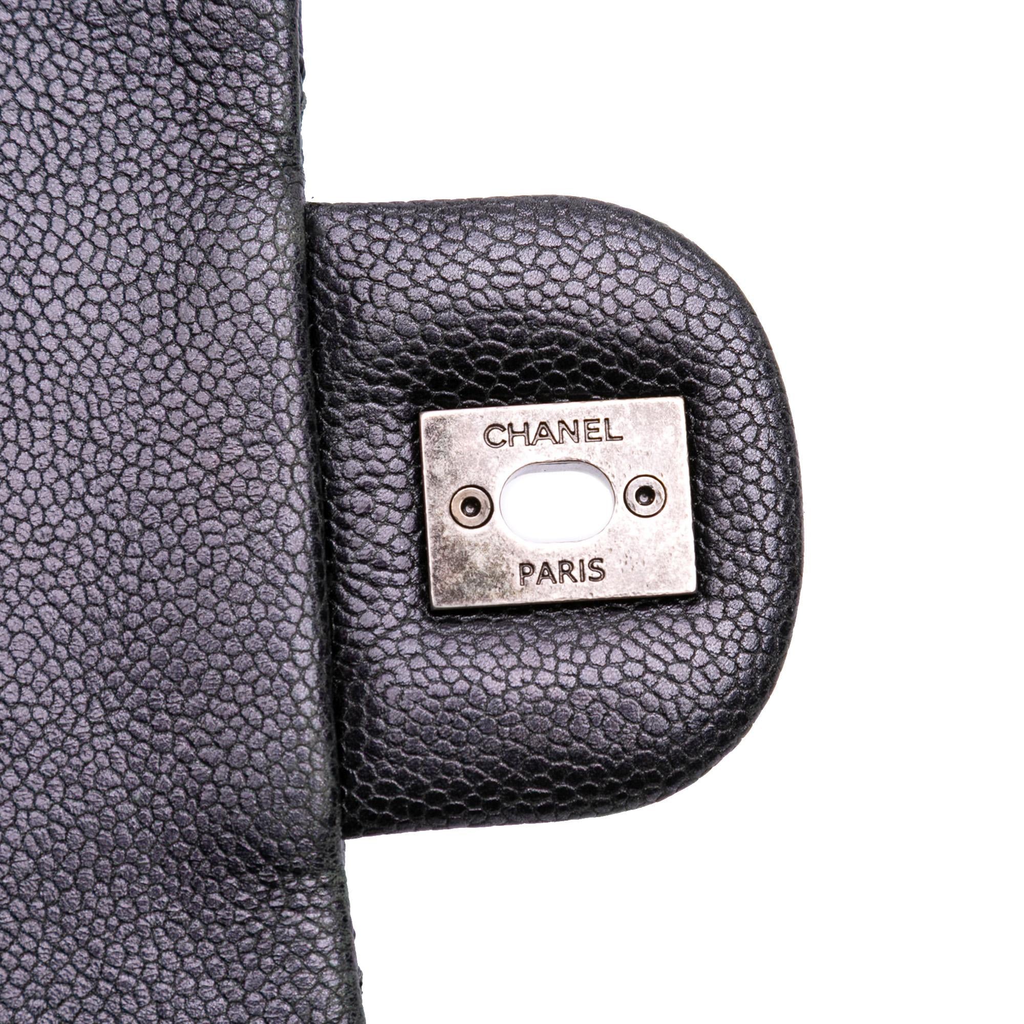 Chanel Jumbo Quilted Iridescent Caviar Easy Flap