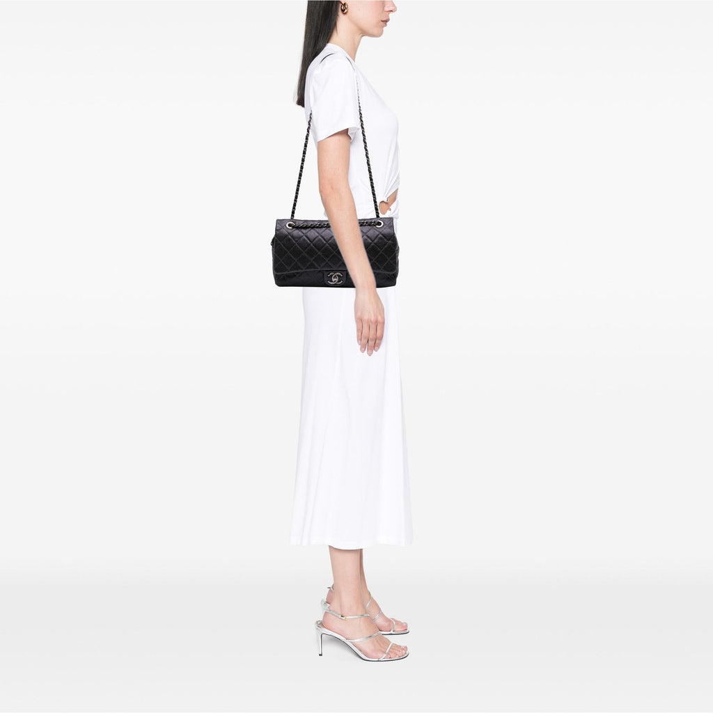 Chanel Jumbo Quilted Iridescent Caviar Easy Flap
