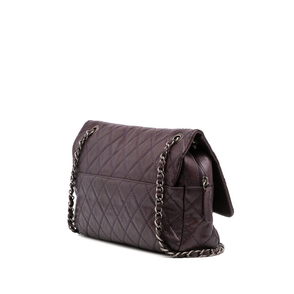 Chanel Jumbo Quilted Iridescent Caviar Easy Flap