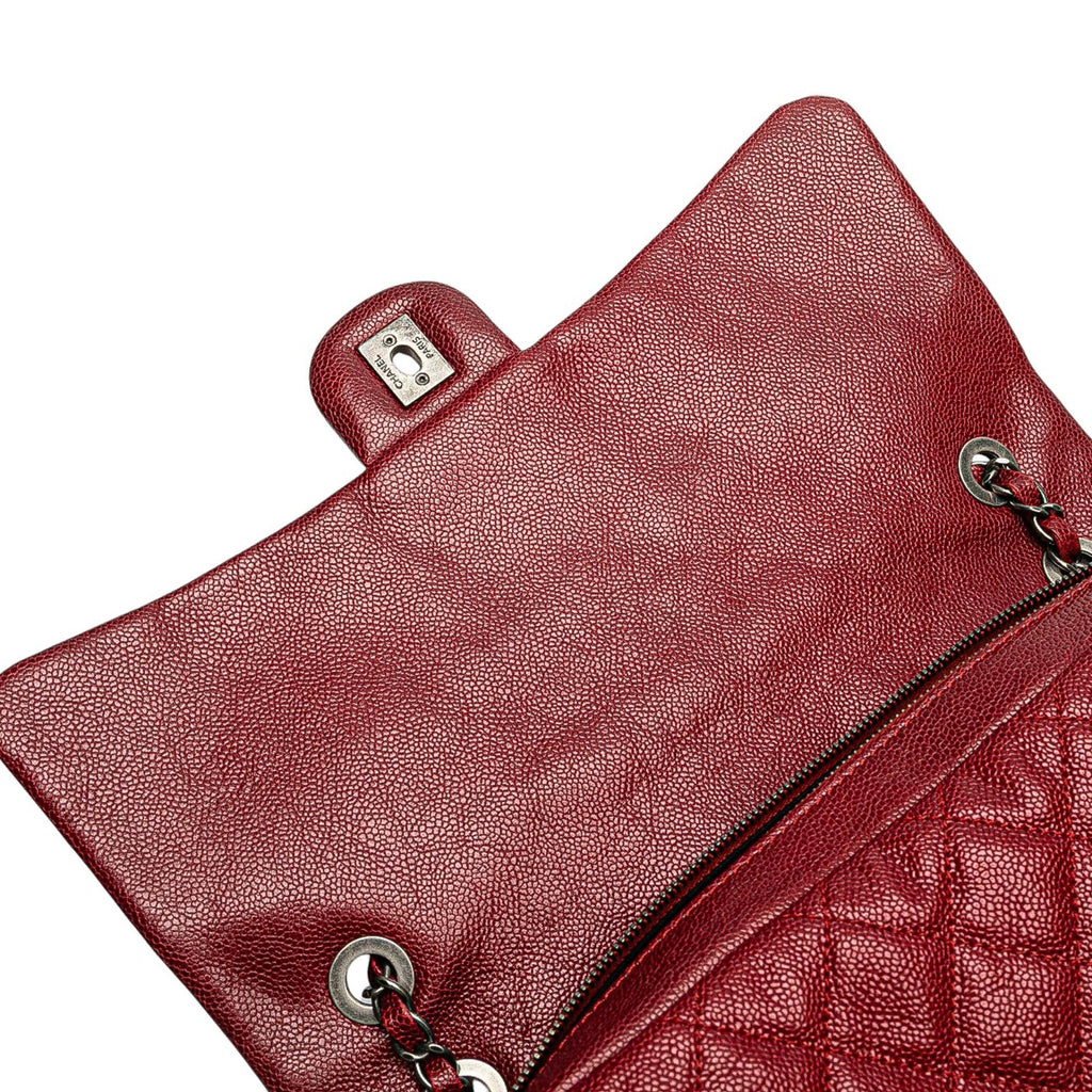 Chanel Jumbo Quilted Iridescent Caviar Easy Flap