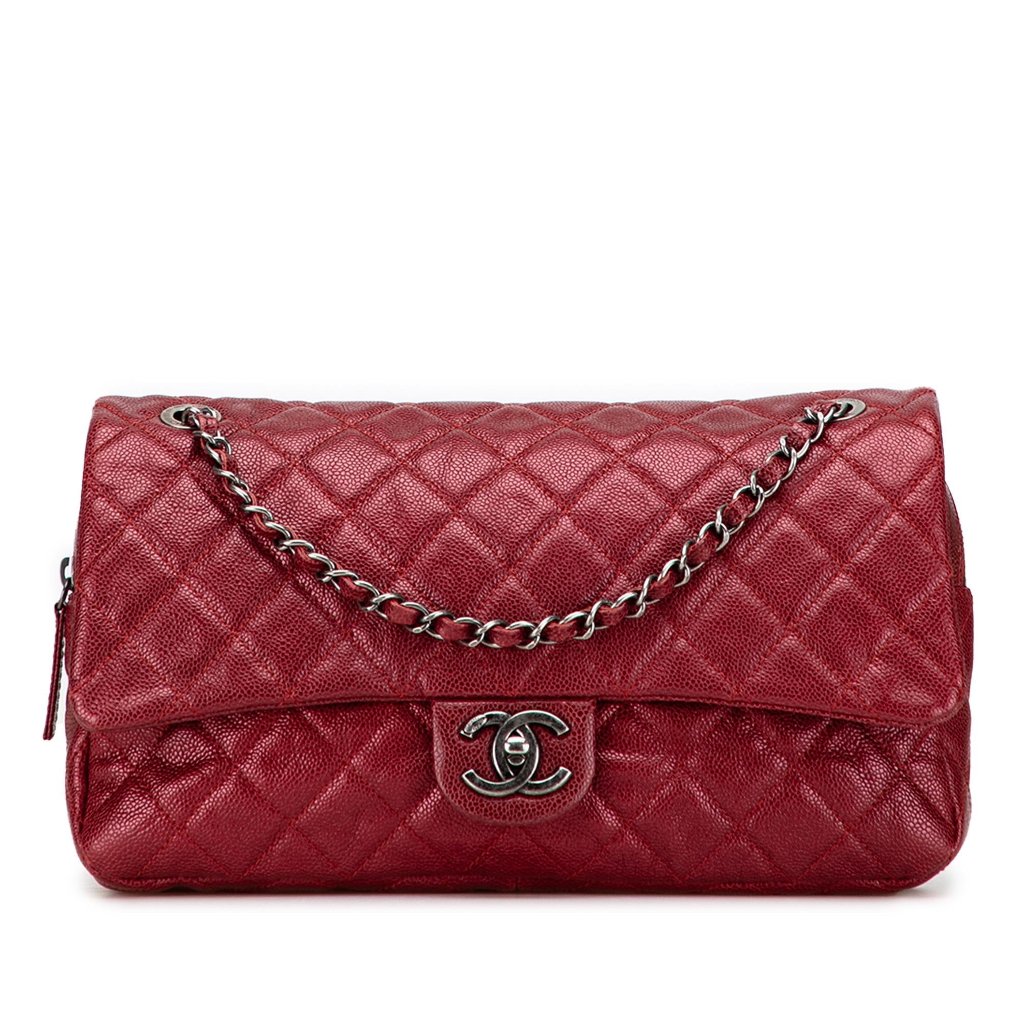 Chanel Jumbo Quilted Iridescent Caviar Easy Flap