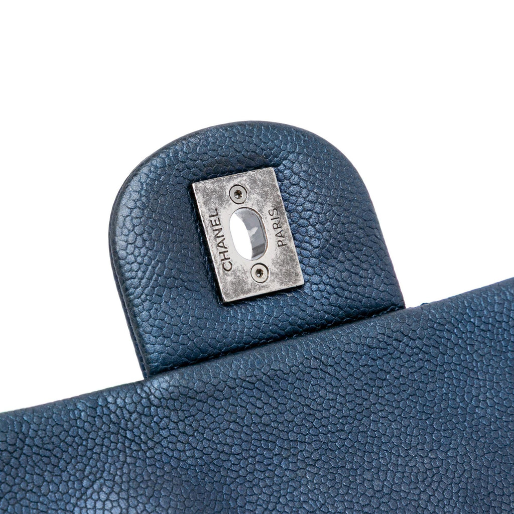 Chanel Jumbo Quilted Iridescent Caviar Easy Flap