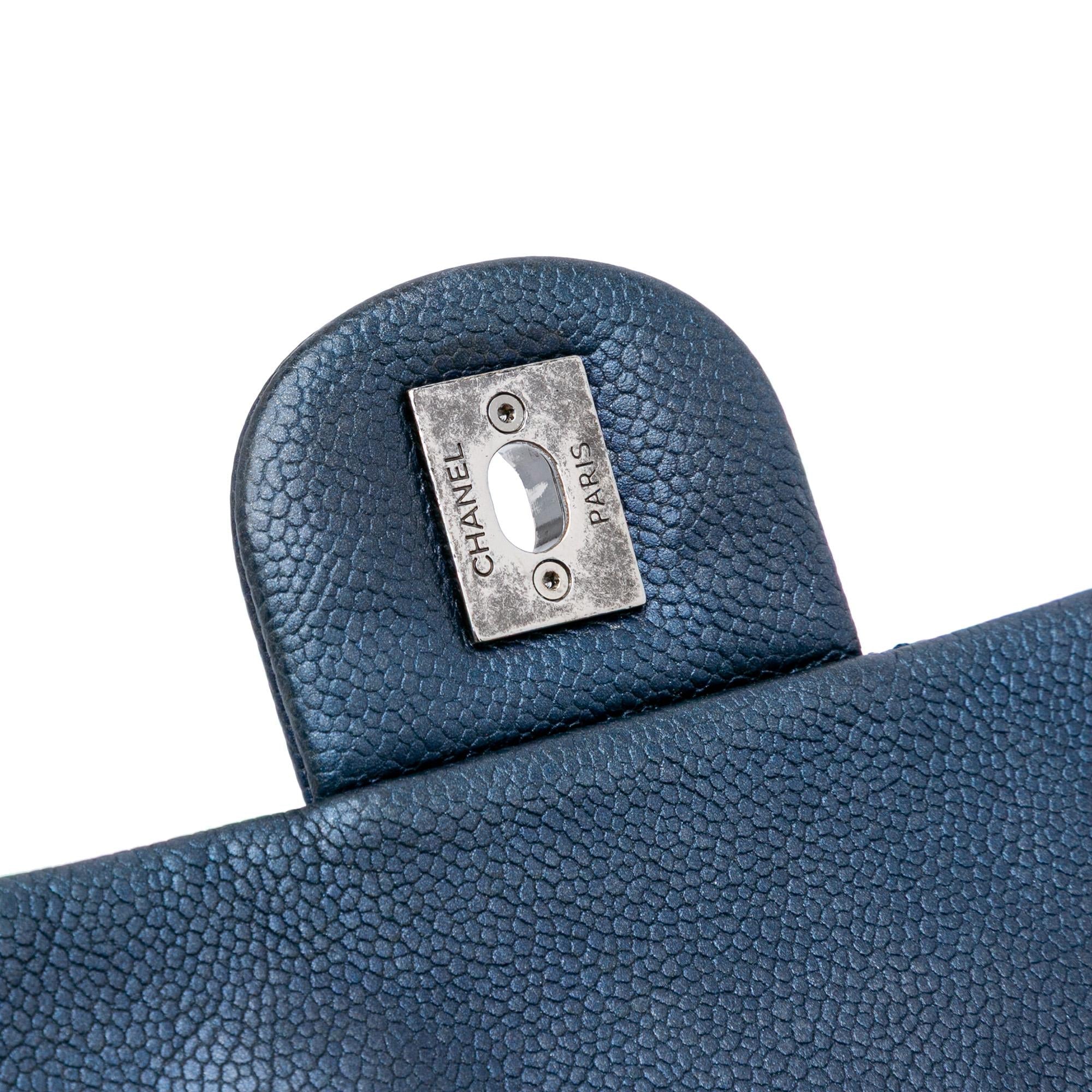 Chanel Jumbo Quilted Iridescent Caviar Easy Flap