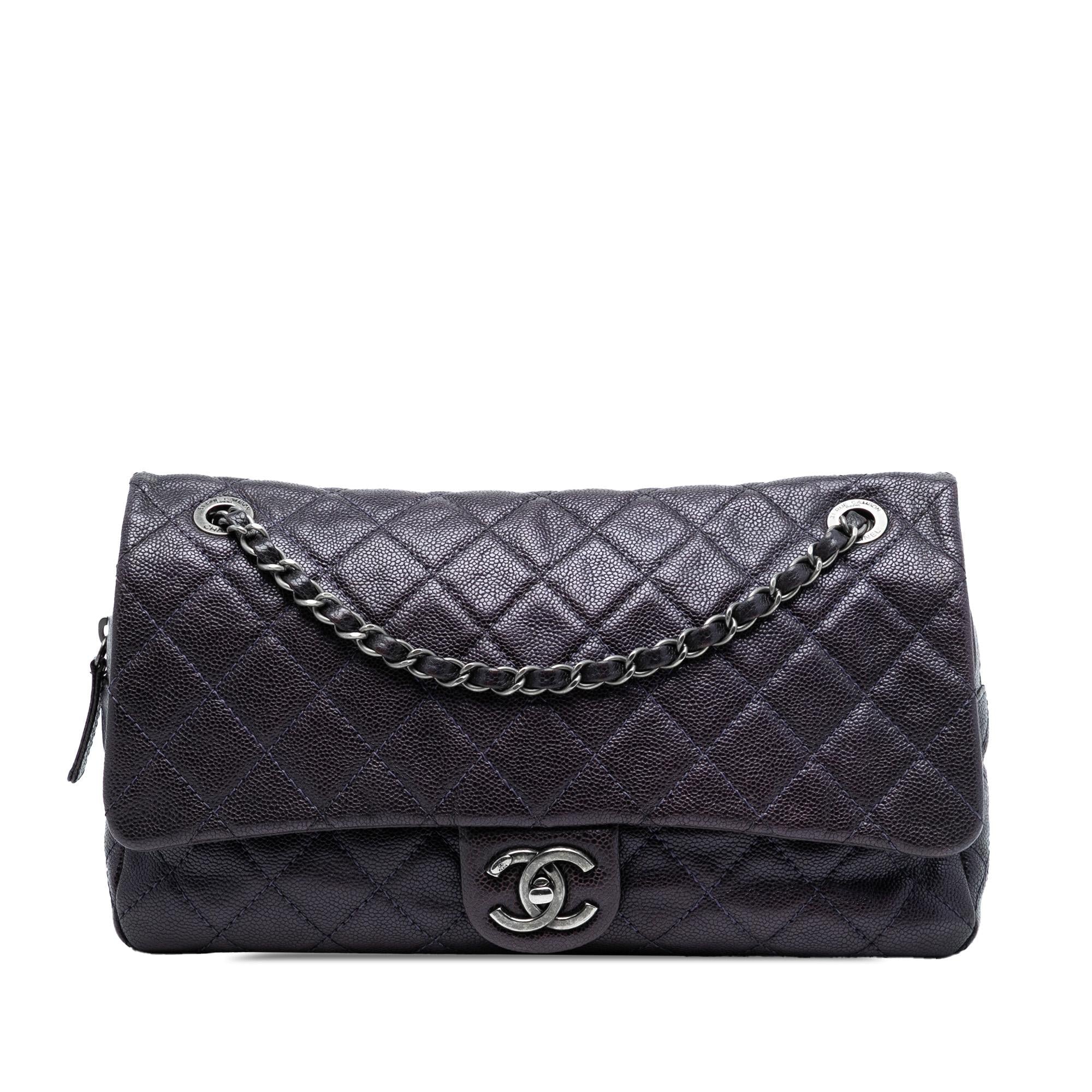 Chanel Jumbo Quilted Iridescent Caviar Easy Flap
