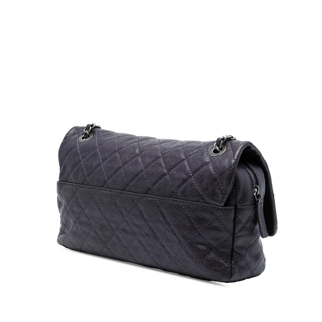 Chanel Jumbo Quilted Iridescent Caviar Easy Flap