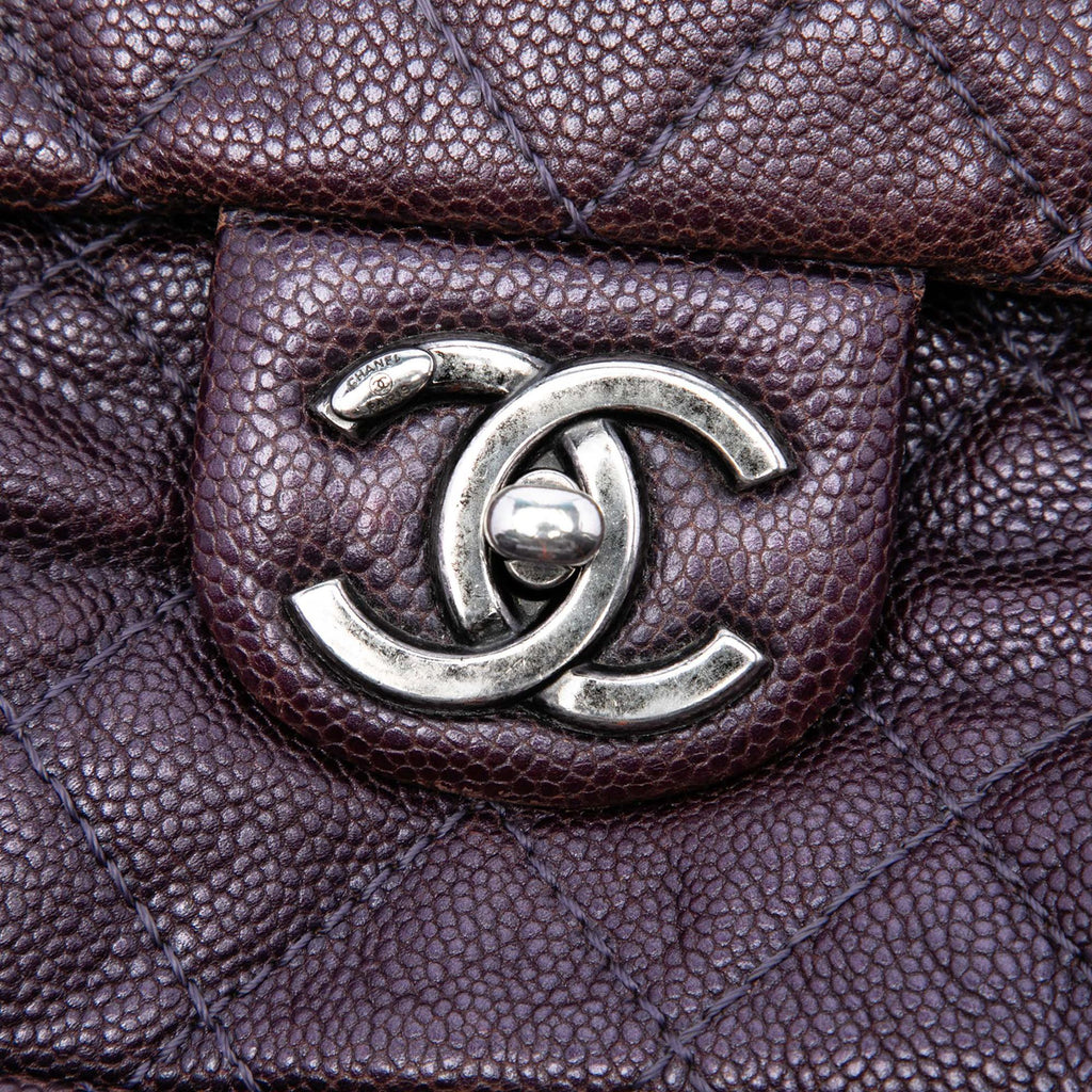 Chanel Jumbo Quilted Iridescent Caviar Easy Flap