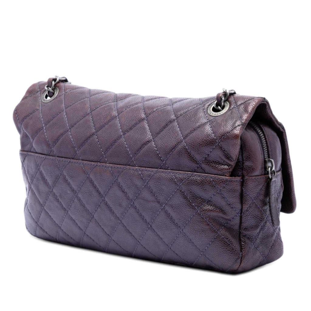 Chanel Jumbo Quilted Iridescent Caviar Easy Flap