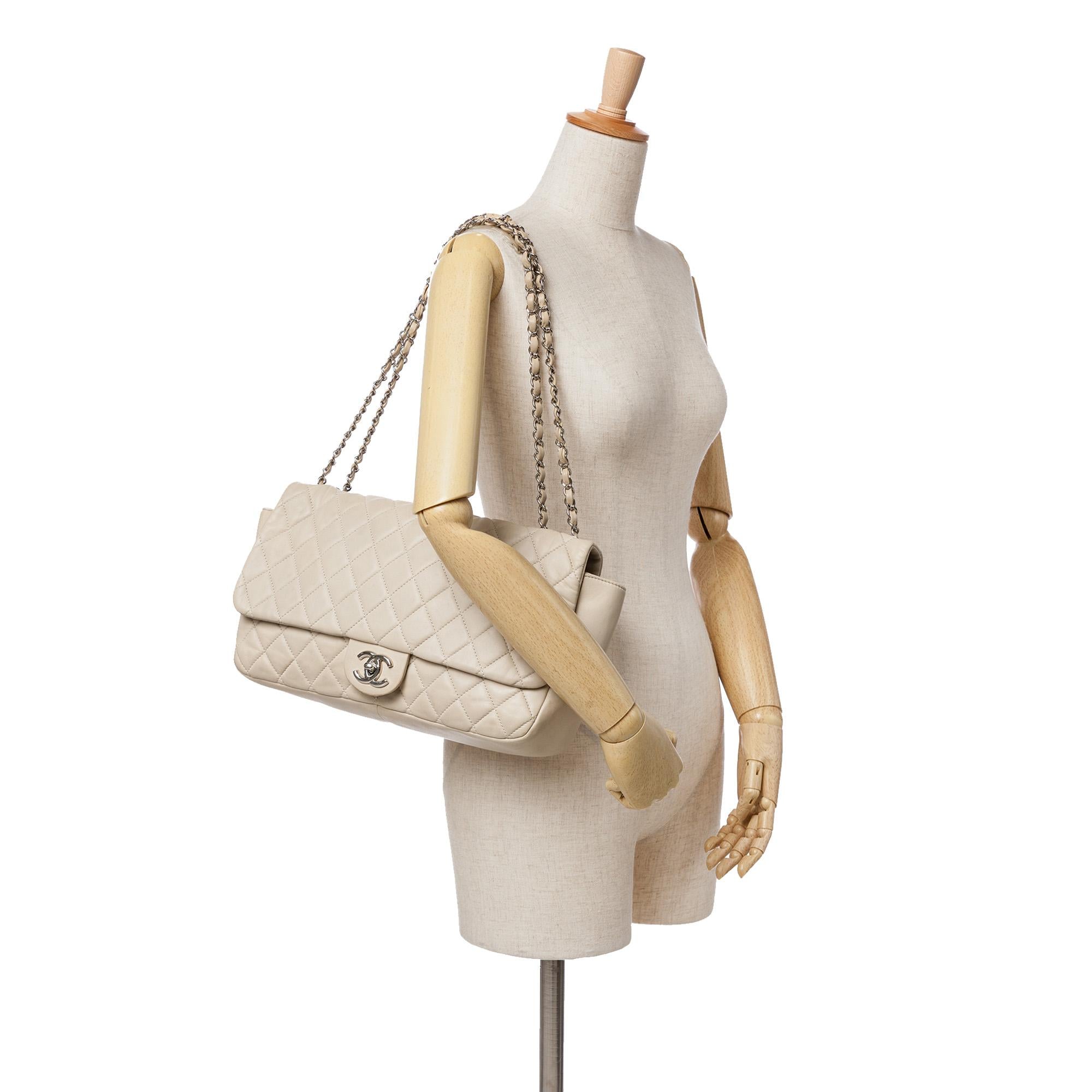 Chanel Jumbo Quilted Lambskin Coco Rain Flap