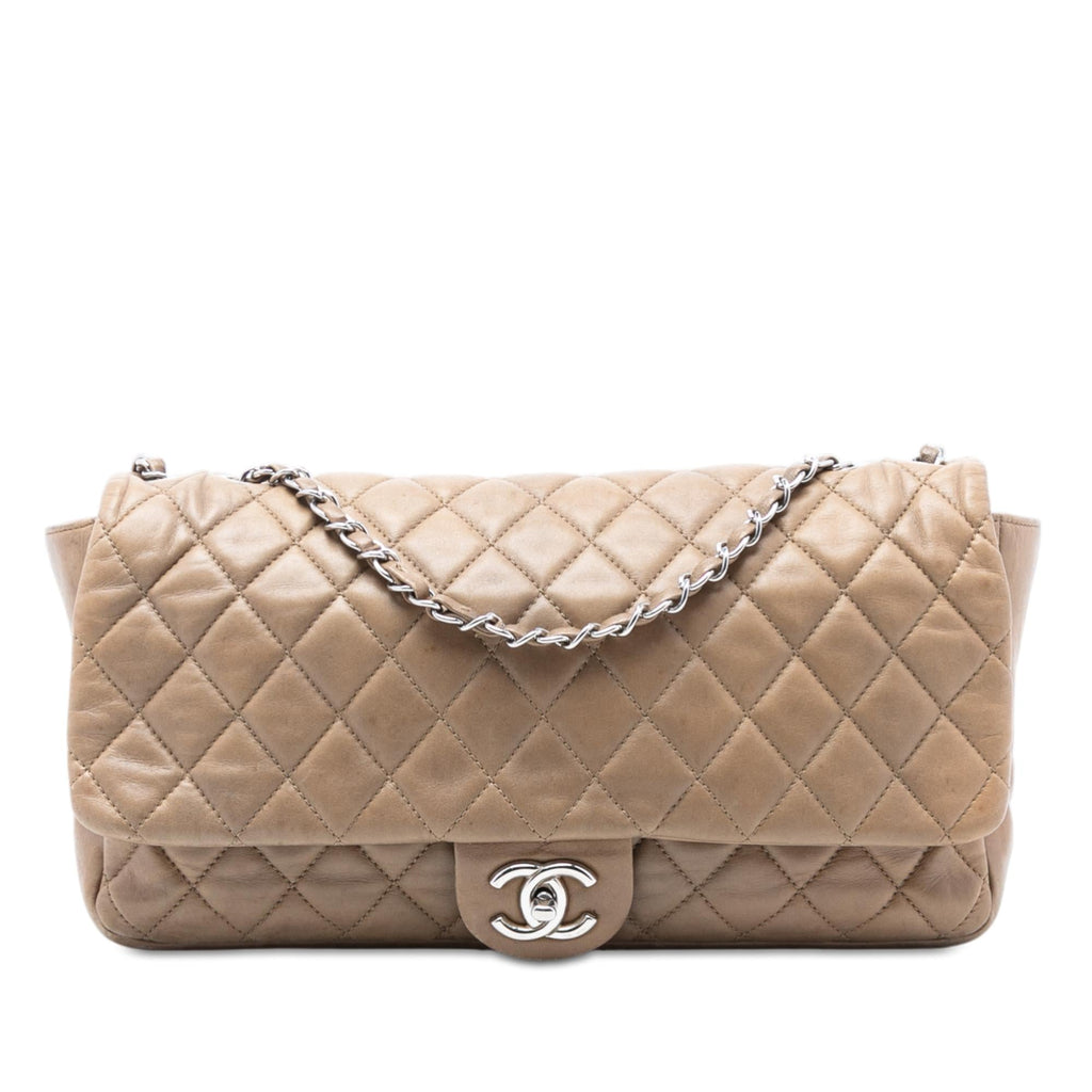 Chanel Jumbo Quilted Lambskin Coco Rain Flap