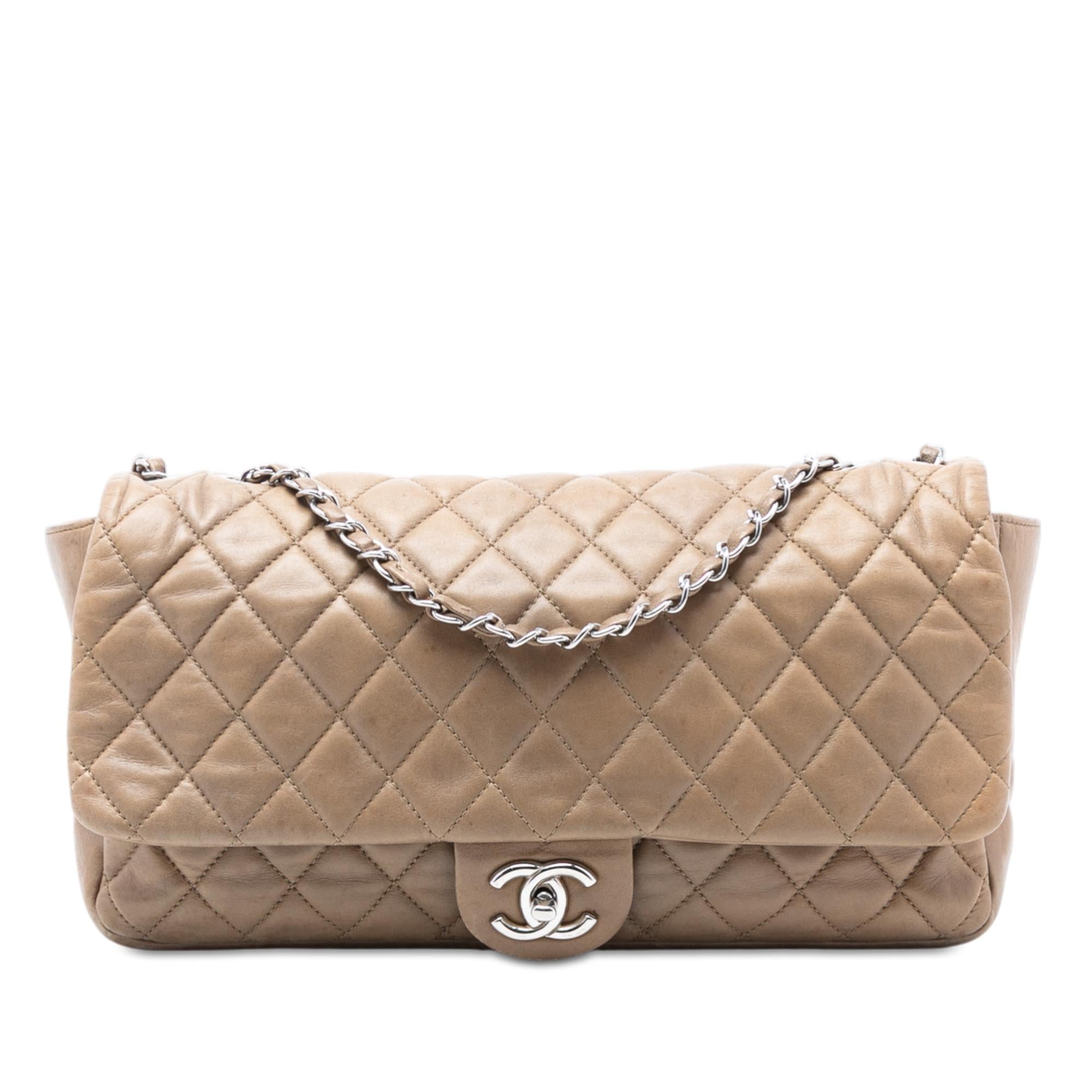 Chanel Jumbo Quilted Lambskin Coco Rain Flap
