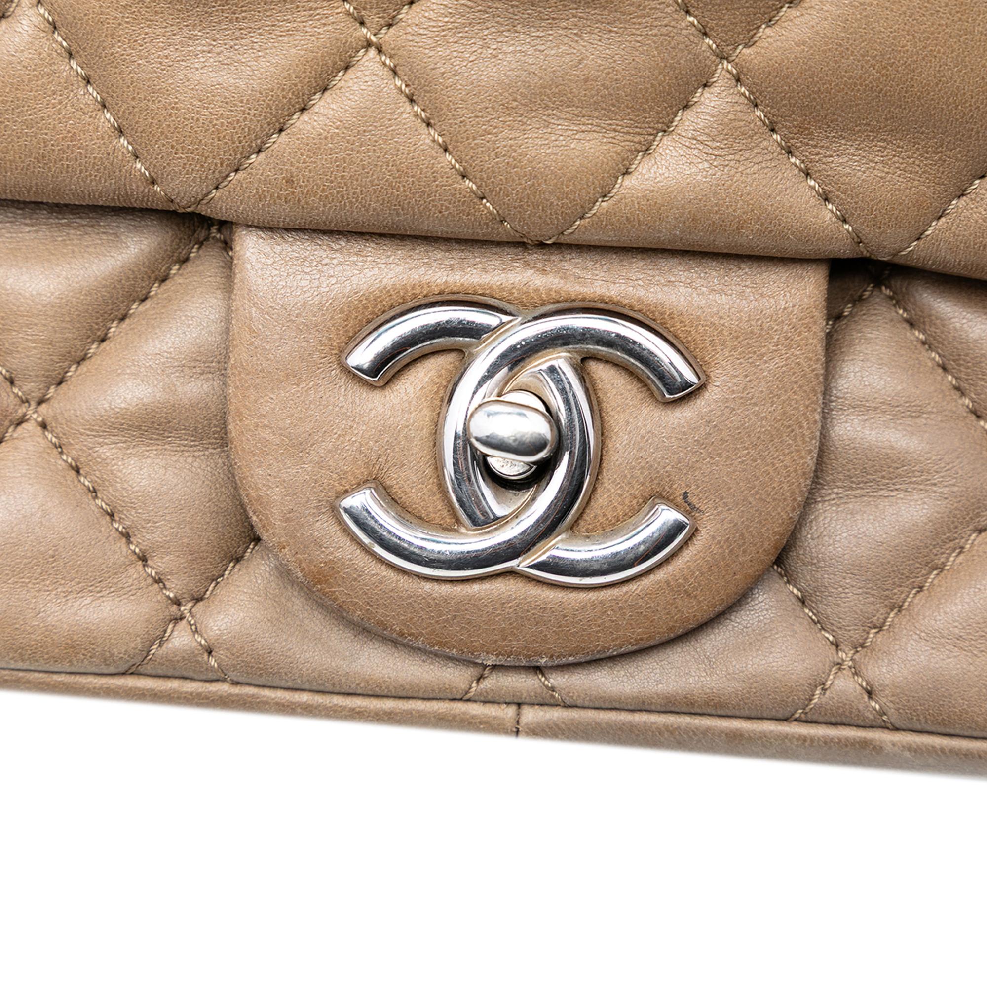 Chanel Jumbo Quilted Lambskin Coco Rain Flap