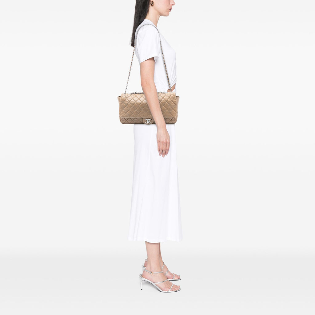 Chanel Jumbo Quilted Lambskin Coco Rain Flap