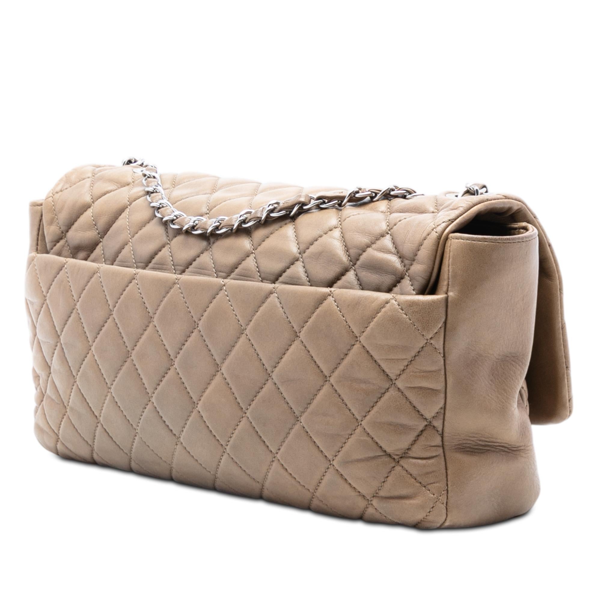 Chanel Jumbo Quilted Lambskin Coco Rain Flap