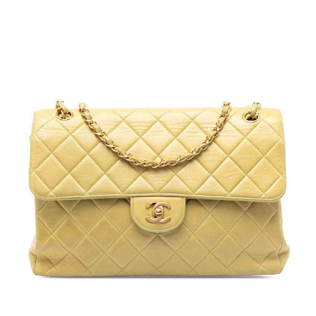 Chanel Jumbo Quilted Lambskin Double Sided Flap