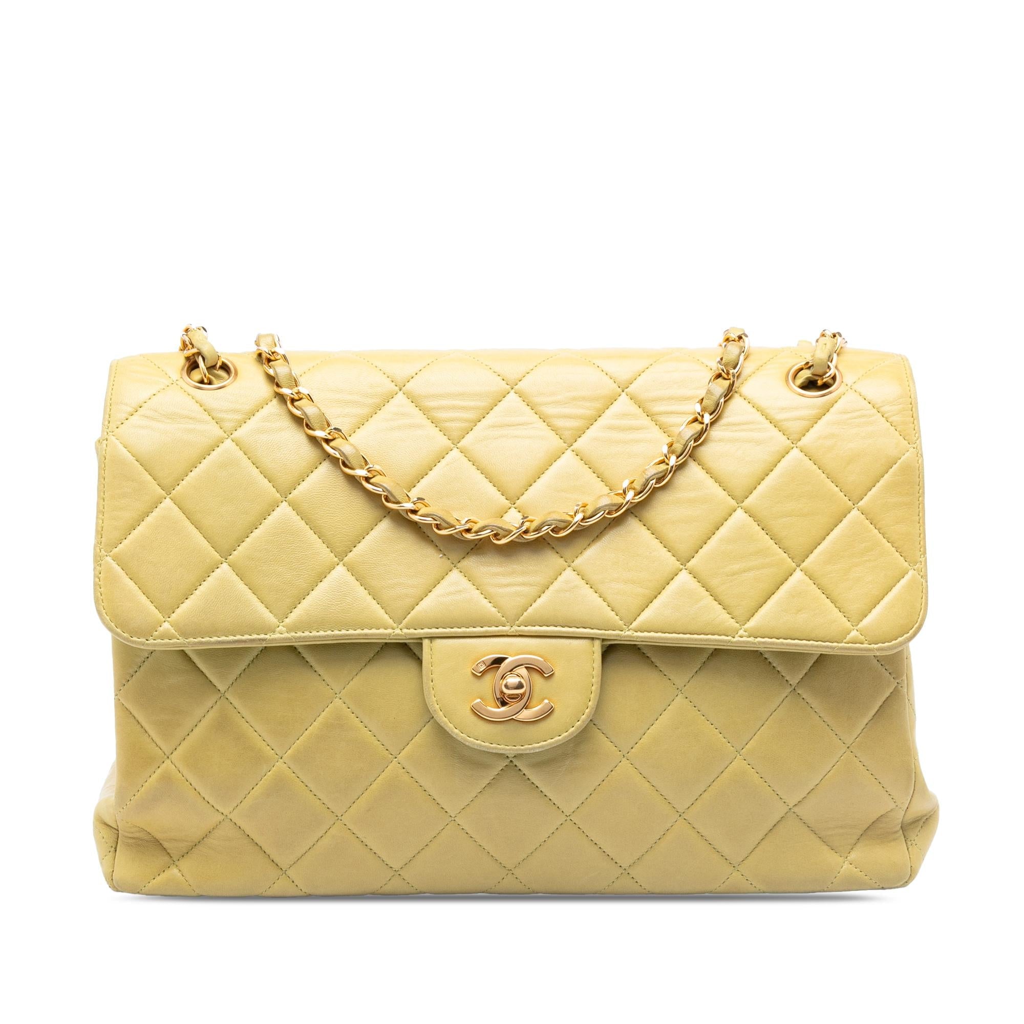 Chanel Jumbo Quilted Lambskin Double Sided Flap