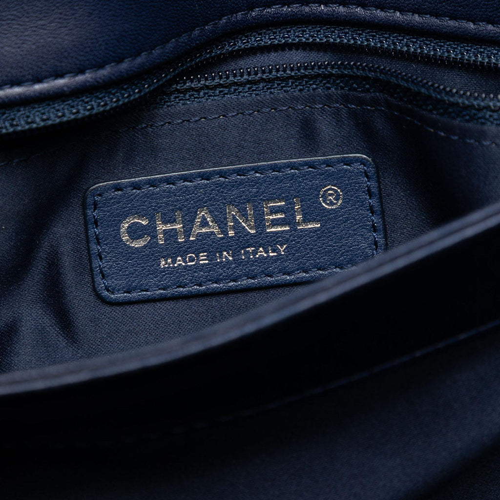 Chanel Jumbo Quilted Patent 3 Compartment Flap