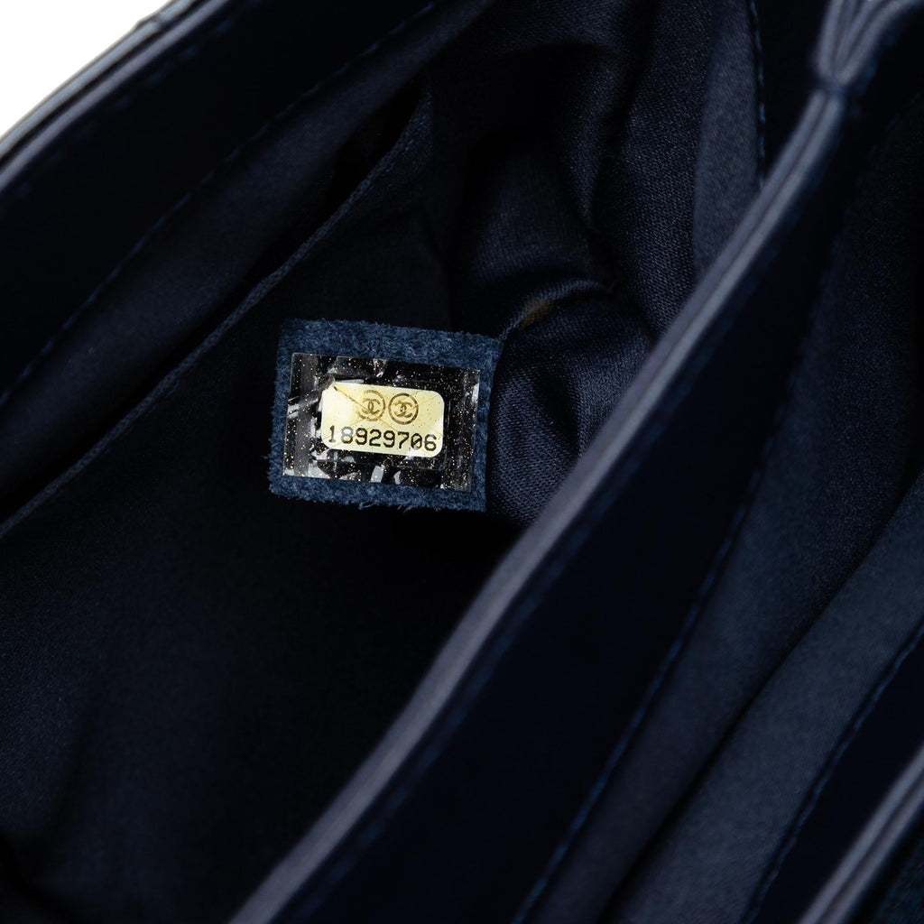 Chanel Jumbo Quilted Patent 3 Compartment Flap