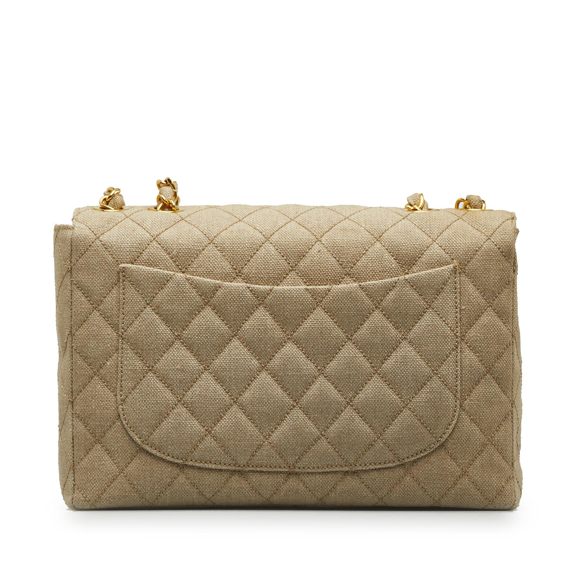 Chanel Jumbo XL Classic Cotton Single Flap (SHG-YZOG3l)