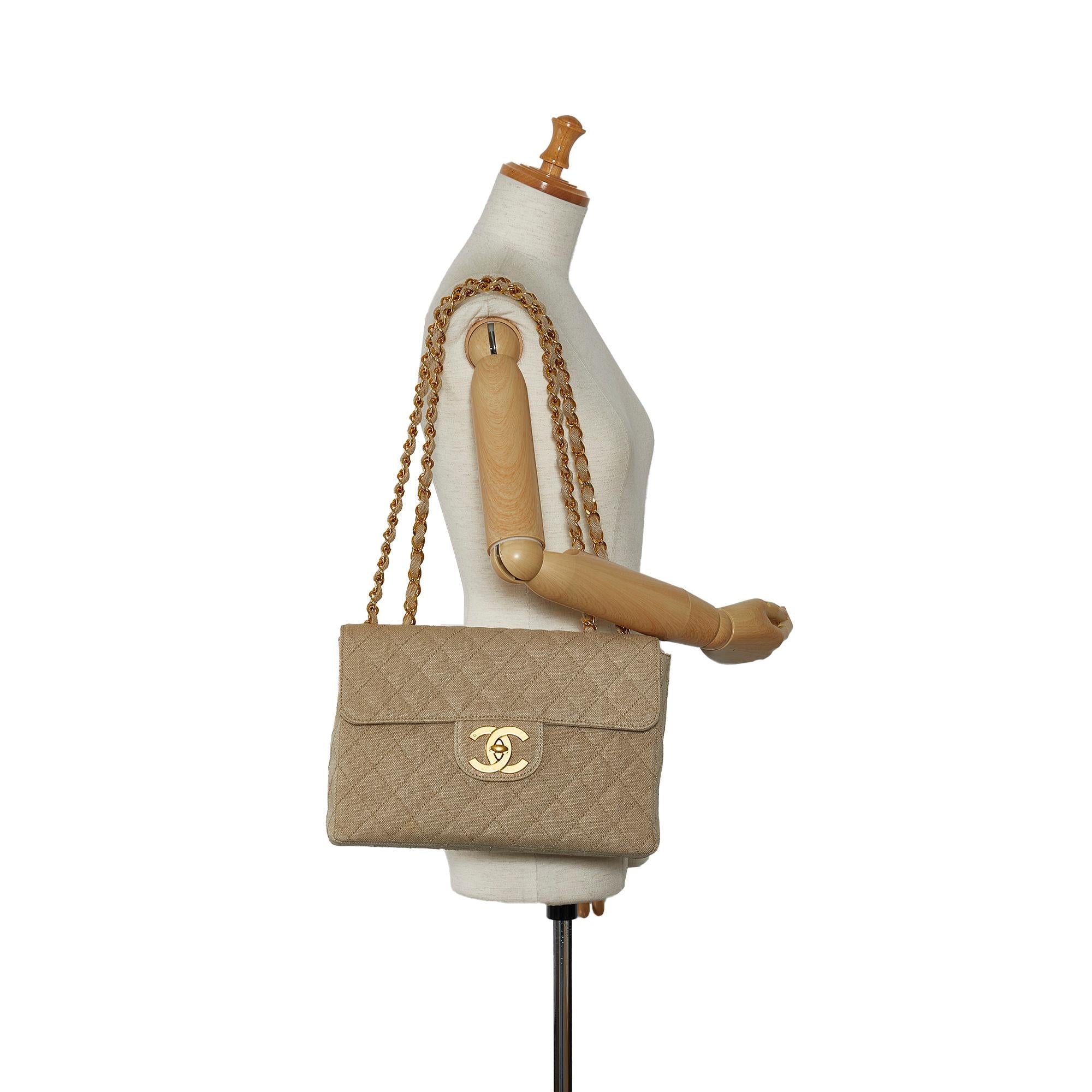 Chanel Jumbo XL Classic Cotton Single Flap (SHG-YZOG3l)