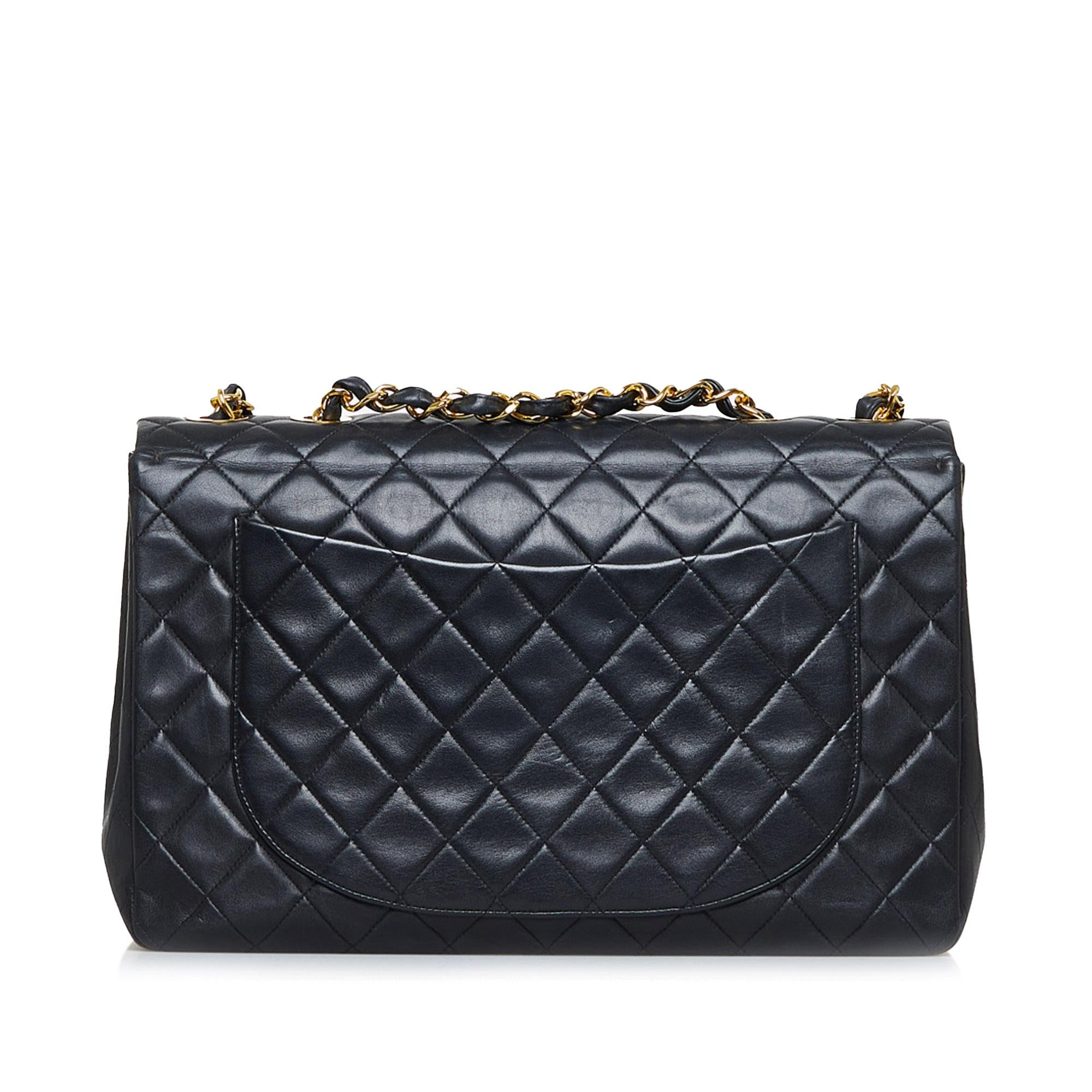 Chanel Jumbo XL Classic Lambskin Maxi Single Flap (SHG-H0fuvy)
