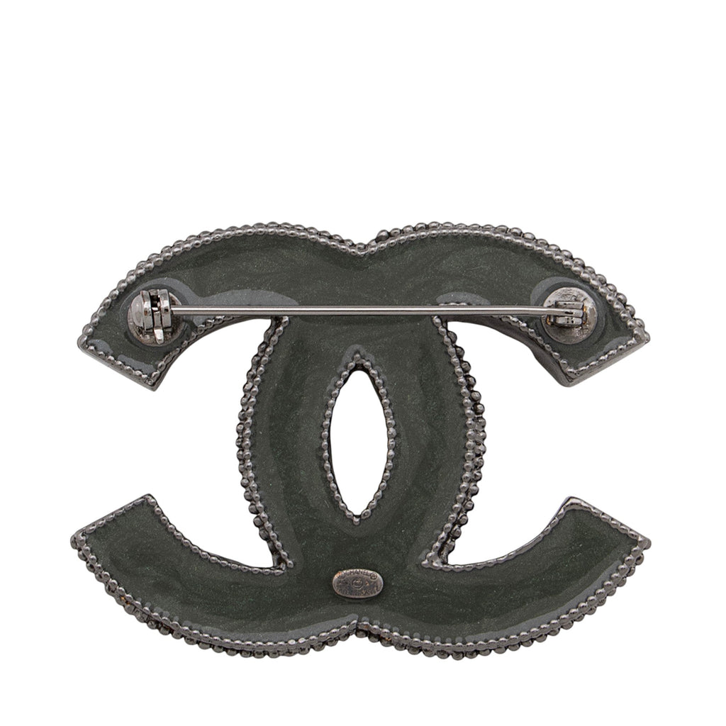 Chanel Labradorite Moonstone CC Brooch