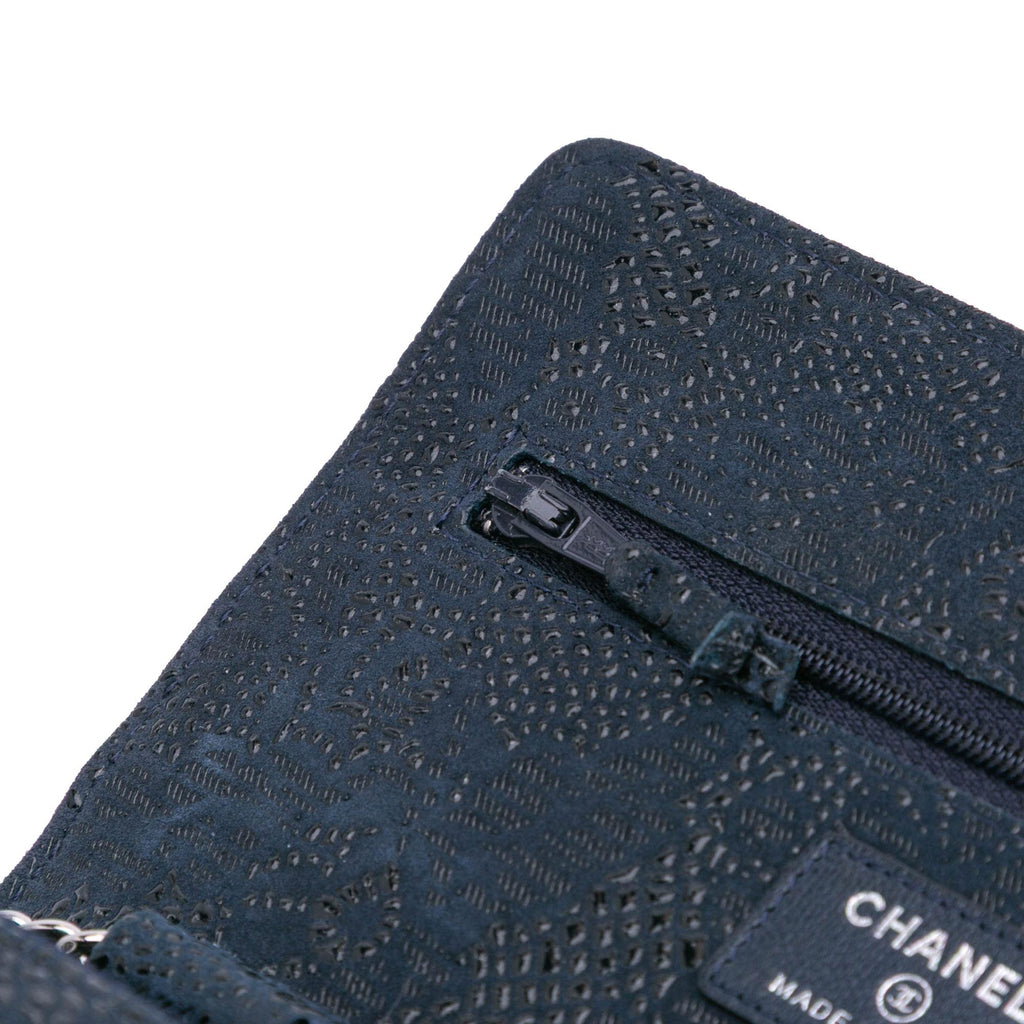 Chanel Lace Overlay Goatskin Wallet On Chain