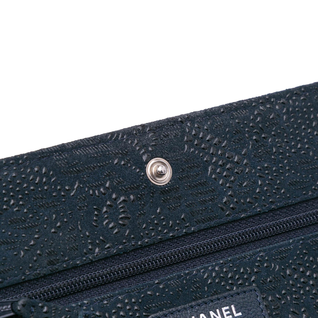 Chanel Lace Overlay Goatskin Wallet On Chain