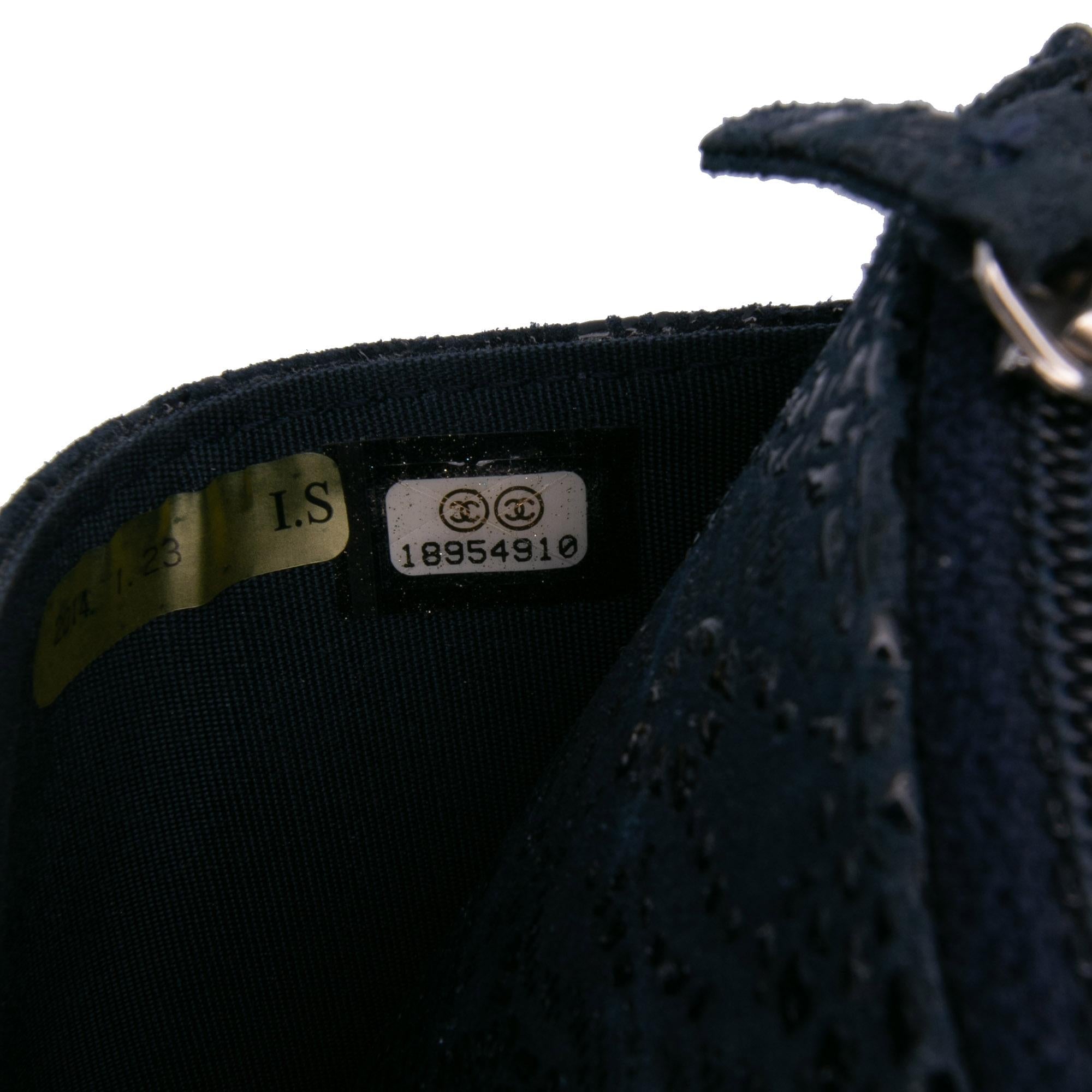 Chanel Lace Overlay Goatskin Wallet On Chain