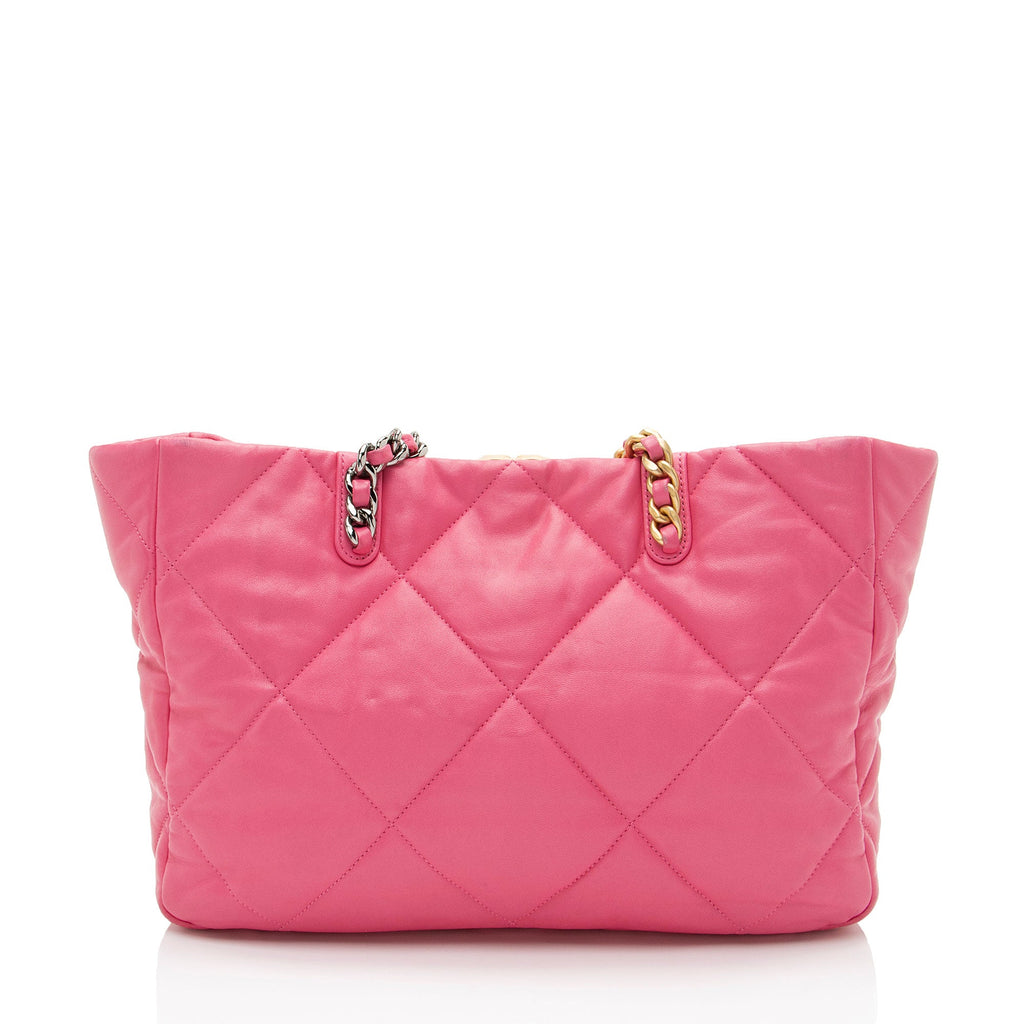 Chanel Lambskin 19 East/West Shopping Tote