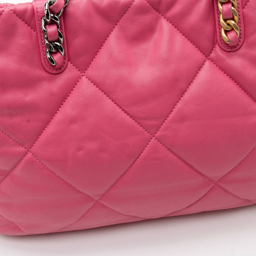 Chanel Lambskin 19 East/West Shopping Tote