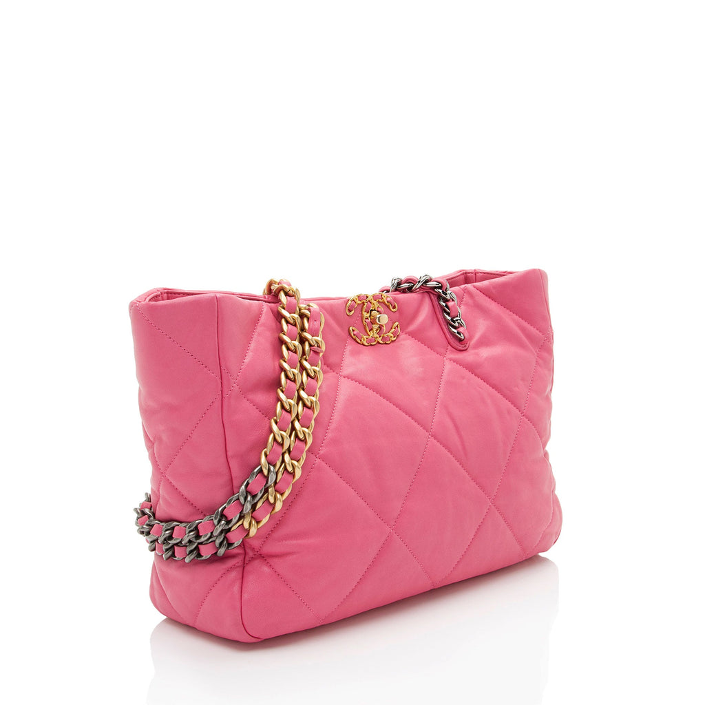 Chanel Lambskin 19 East/West Shopping Tote