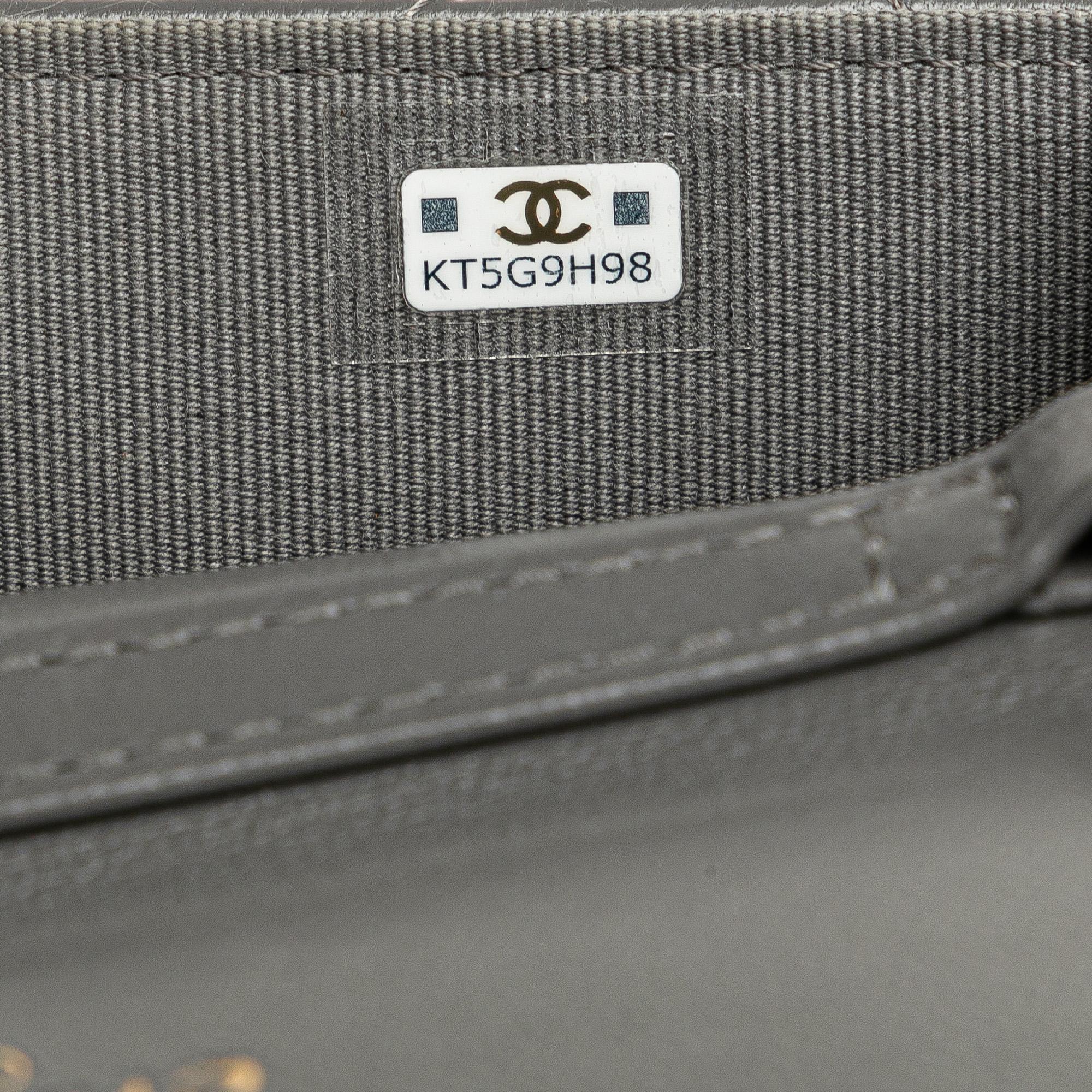Chanel Lambskin 19 Flap Coin Purse With Chain