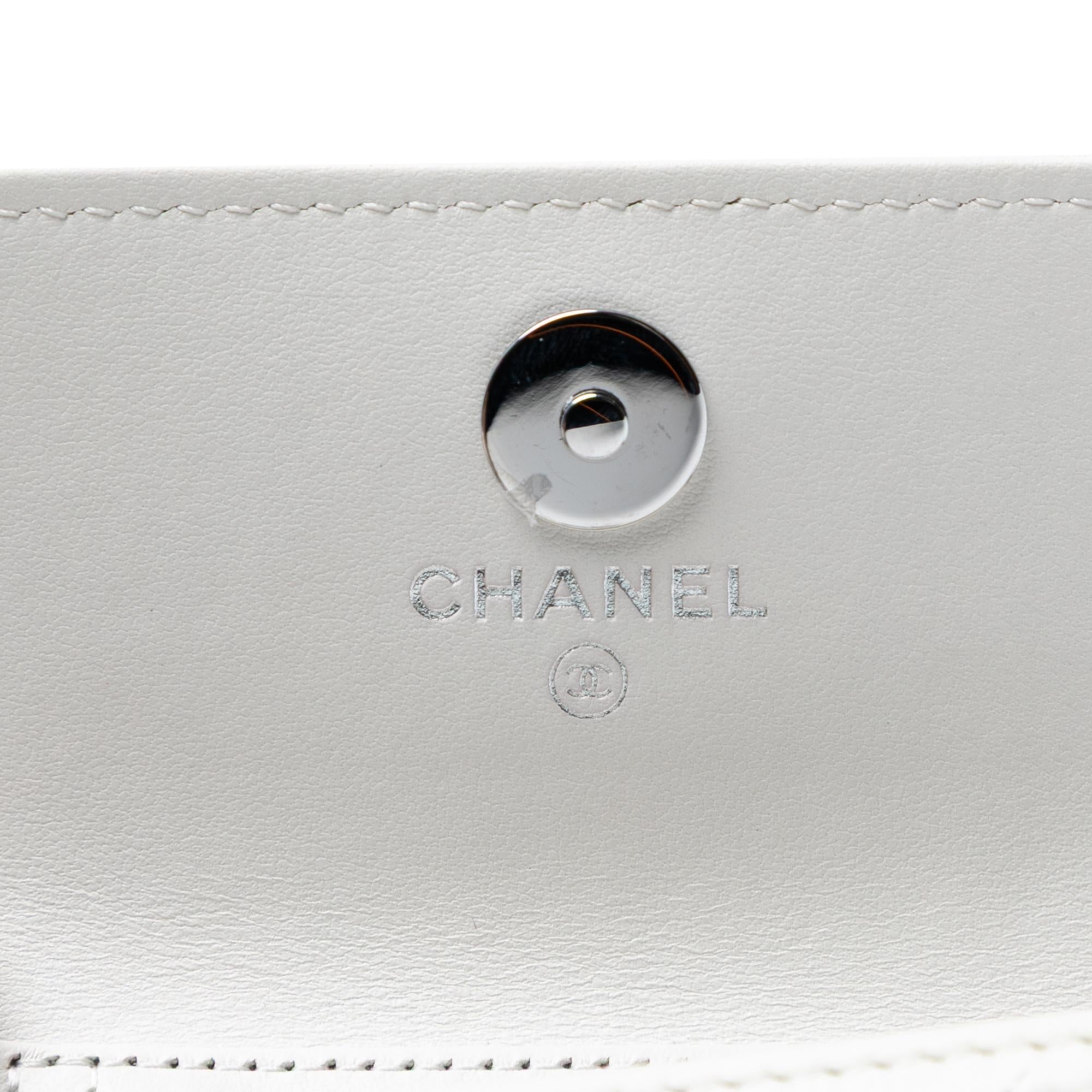 Chanel Lambskin 19 Flap Coin Purse With Chain