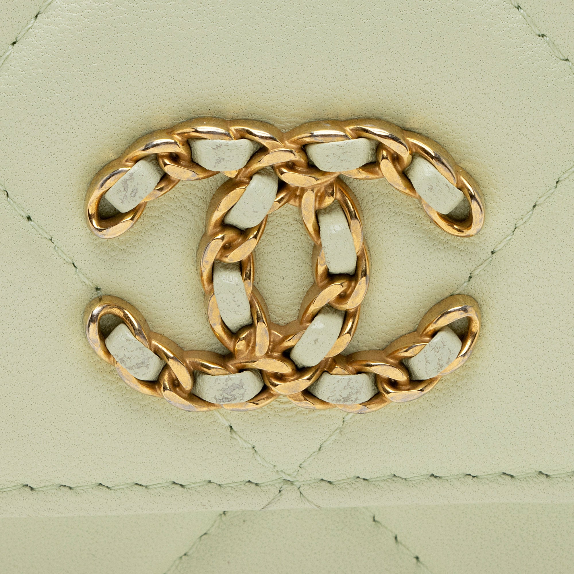 Chanel Lambskin 19 Flap Coin Purse on Chain