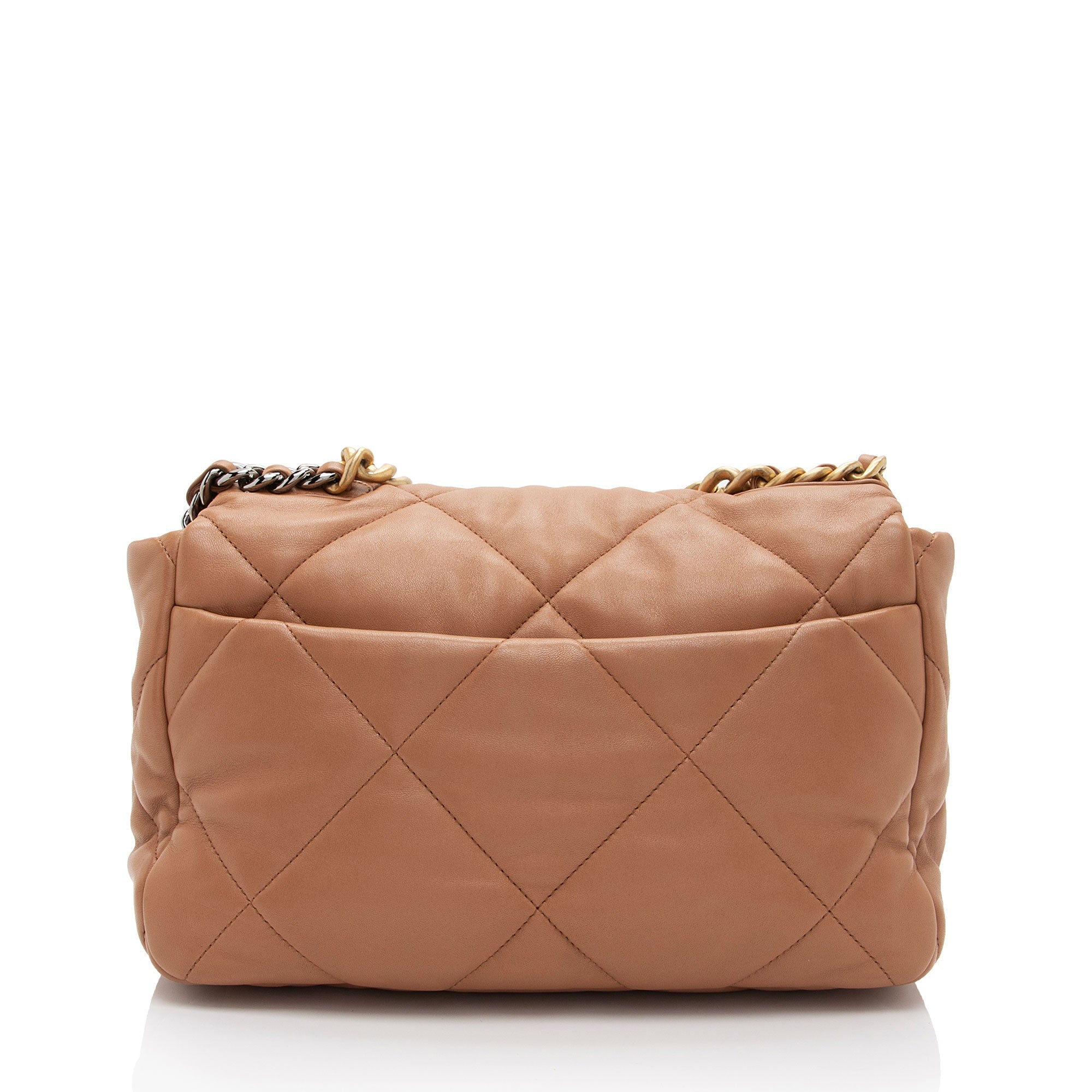 Chanel Lambskin 19 Large Flap Shoulder Bag (SHF-4BZeZZ)