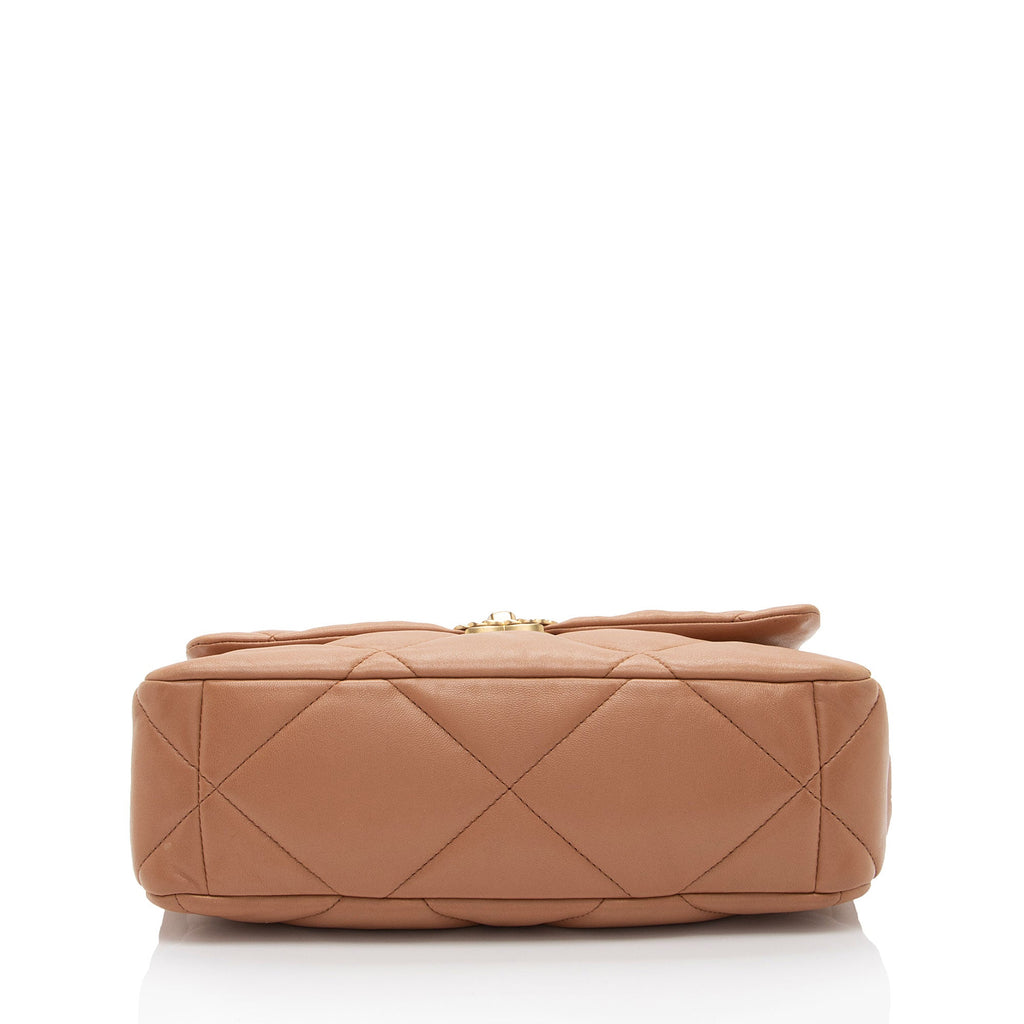 Chanel Lambskin 19 Large Flap Shoulder Bag (SHF-4BZeZZ)