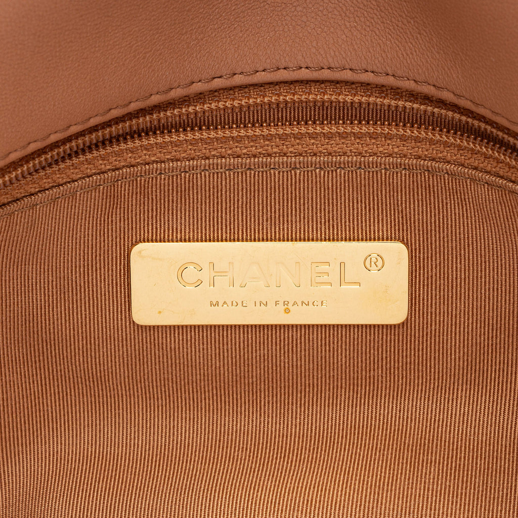 Chanel Lambskin 19 Large Flap Shoulder Bag (SHF-4BZeZZ)