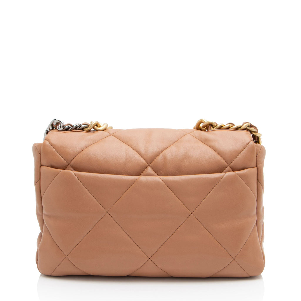 Chanel Lambskin 19 Large Flap Shoulder Bag (SHF-fY8hAg)