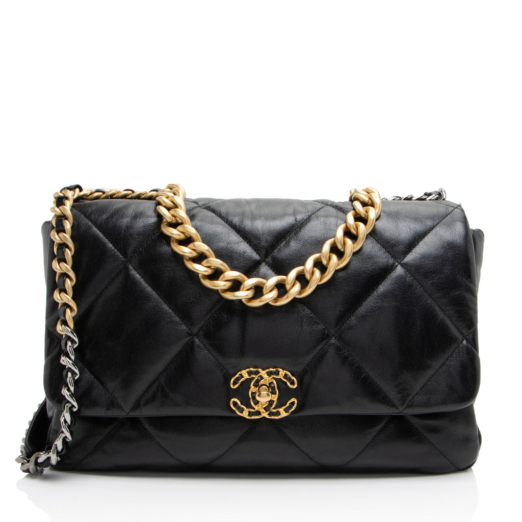 Chanel Lambskin 19 Maxi Flap Shoulder Bag