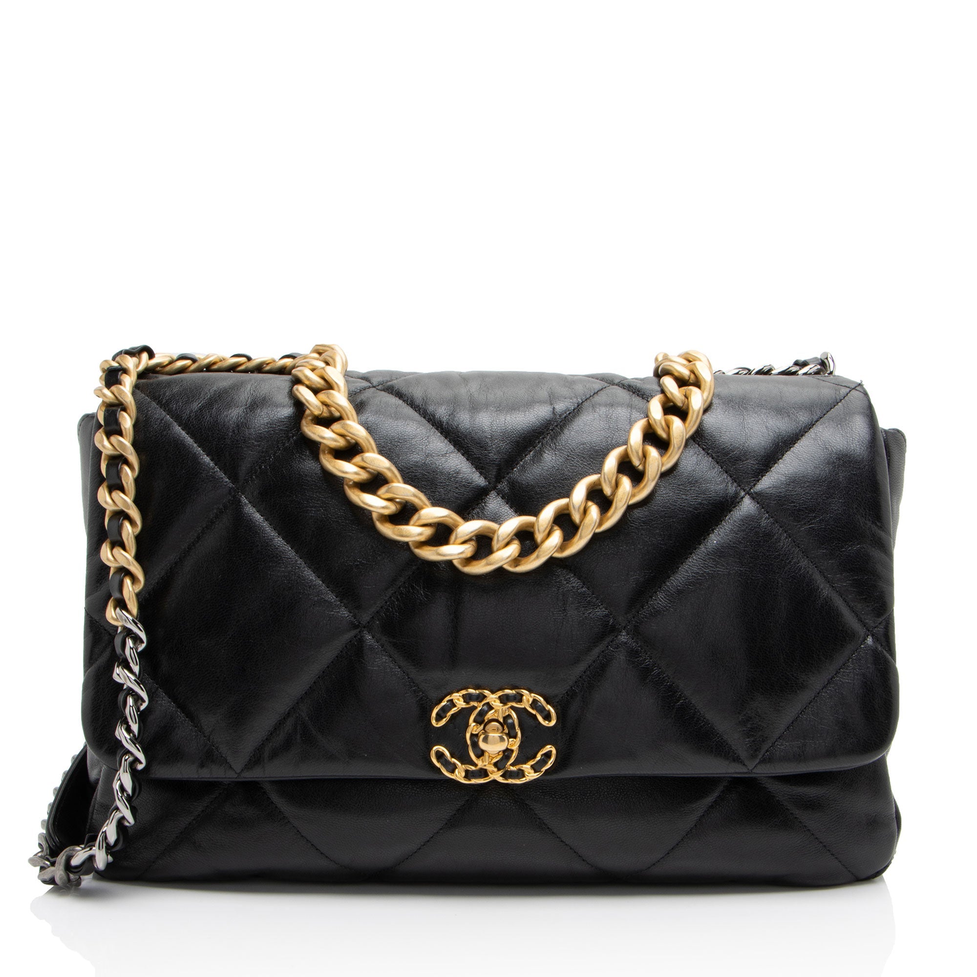 Chanel Lambskin 19 Maxi Flap Shoulder Bag