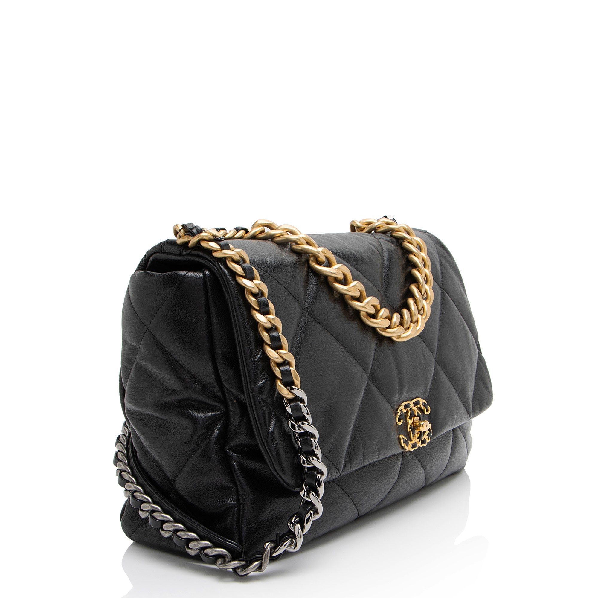 Chanel Lambskin 19 Maxi Flap Shoulder Bag