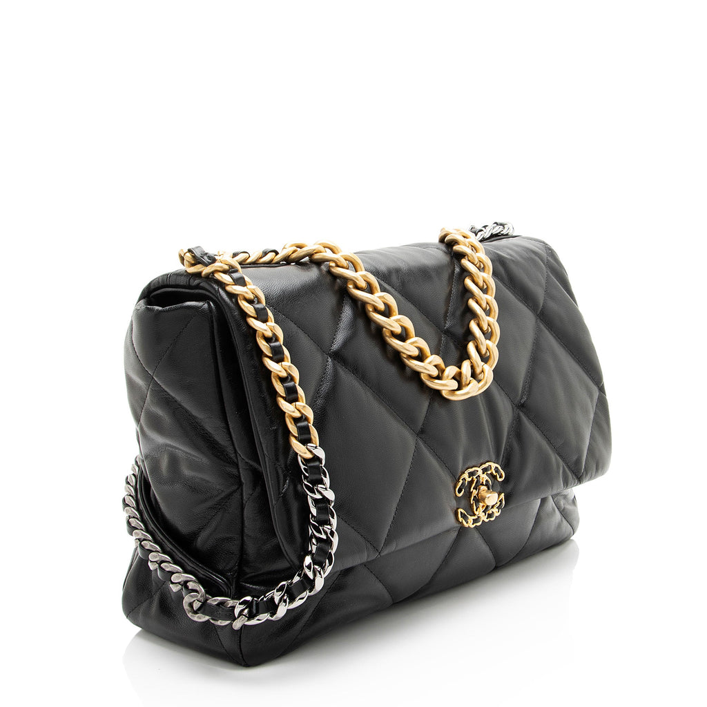 Chanel Lambskin 19 Maxi Flap Shoulder Bag