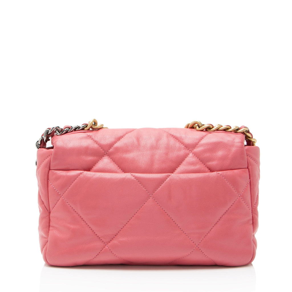 Chanel Lambskin 19 Medium Flap Shoulder Bag