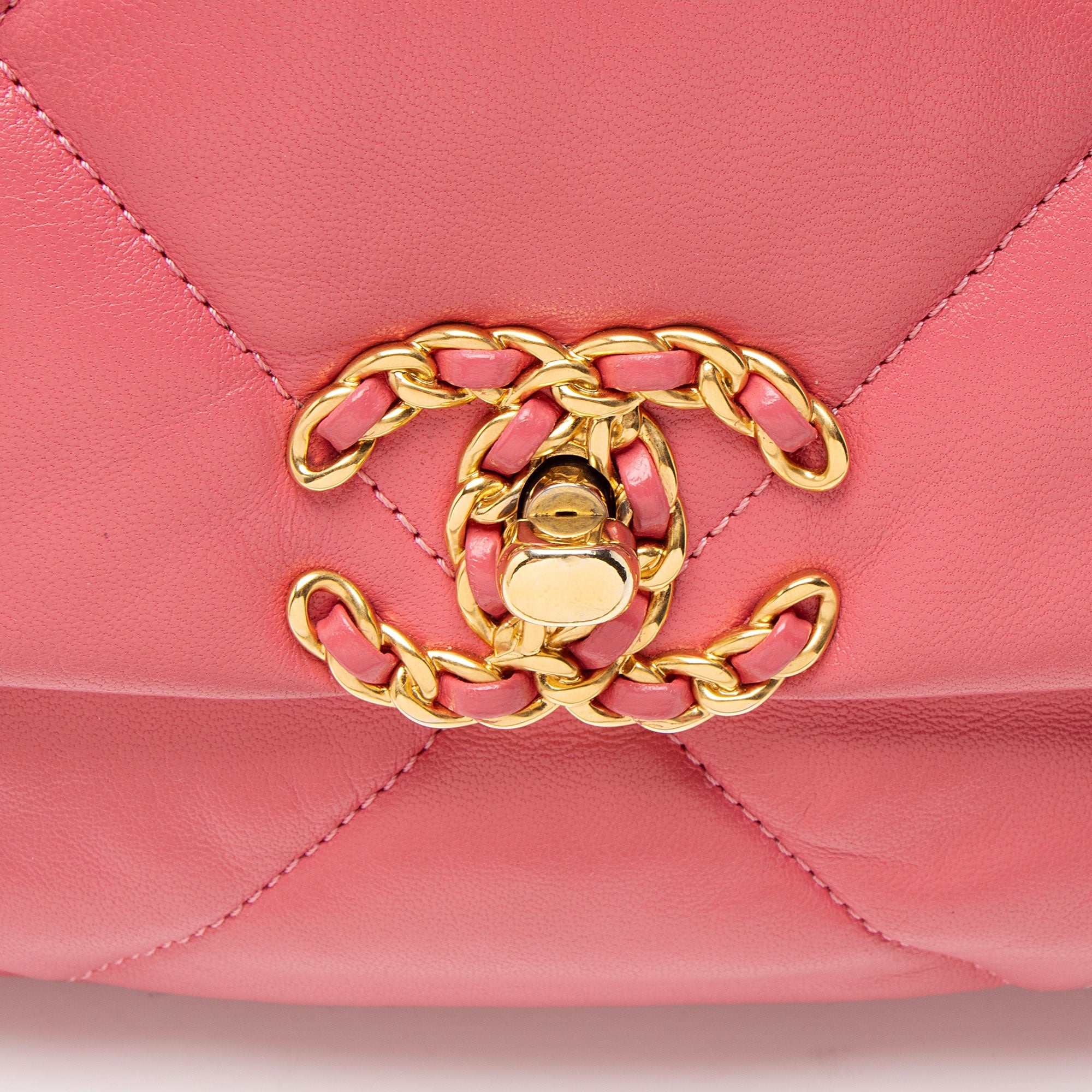 Chanel Lambskin 19 Medium Flap Shoulder Bag