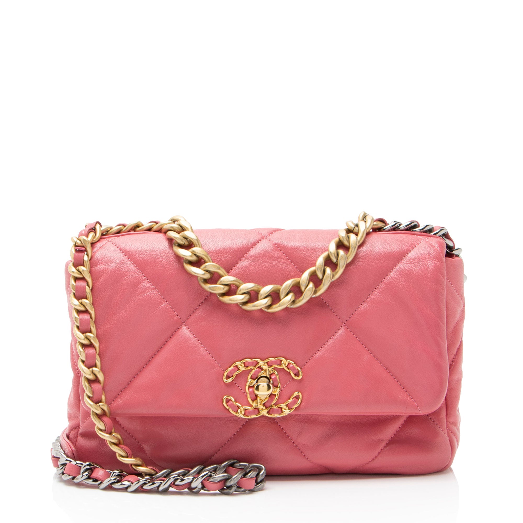 Chanel Lambskin 19 Medium Flap Shoulder Bag