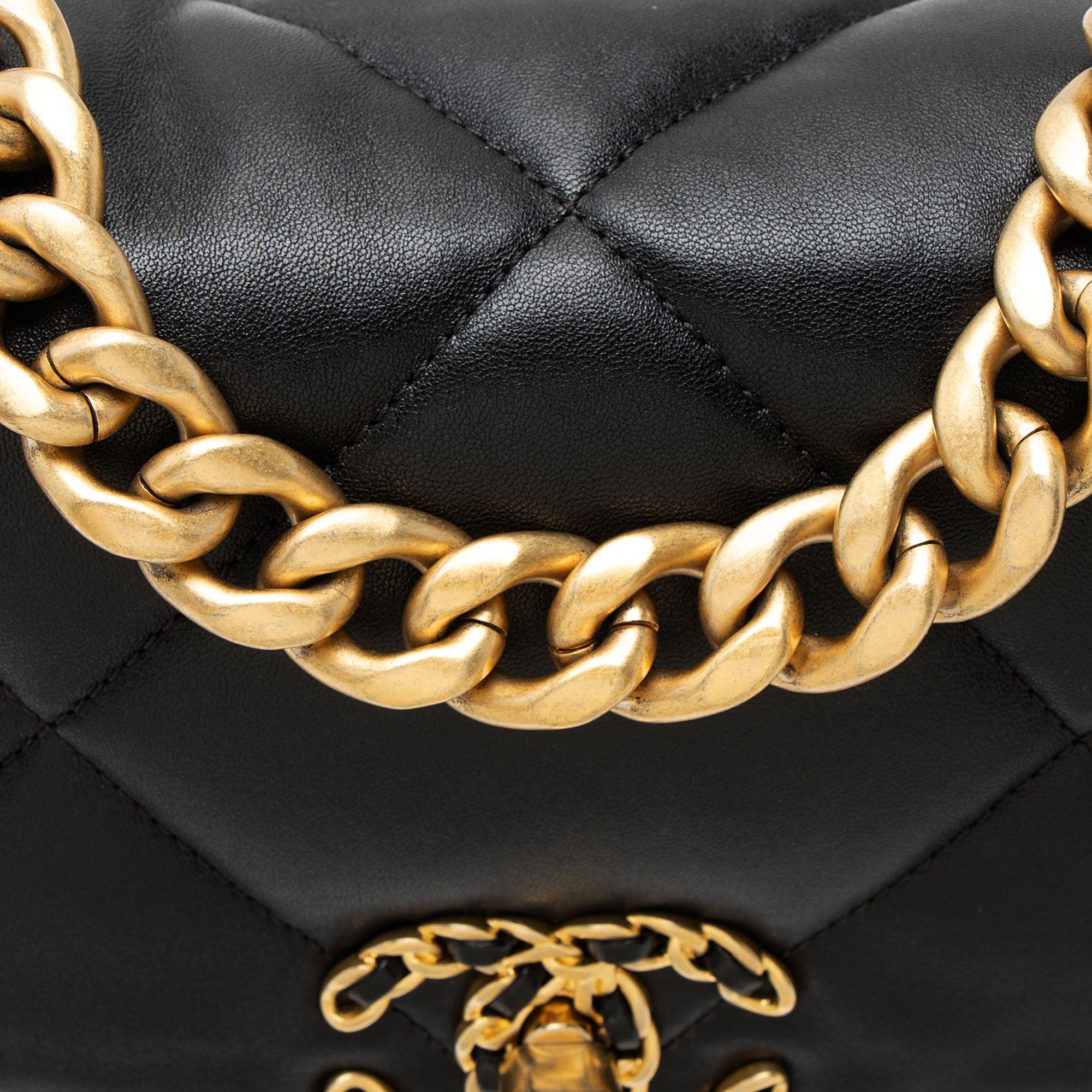 Chanel Lambskin 19 Medium Flap Shoulder Bag