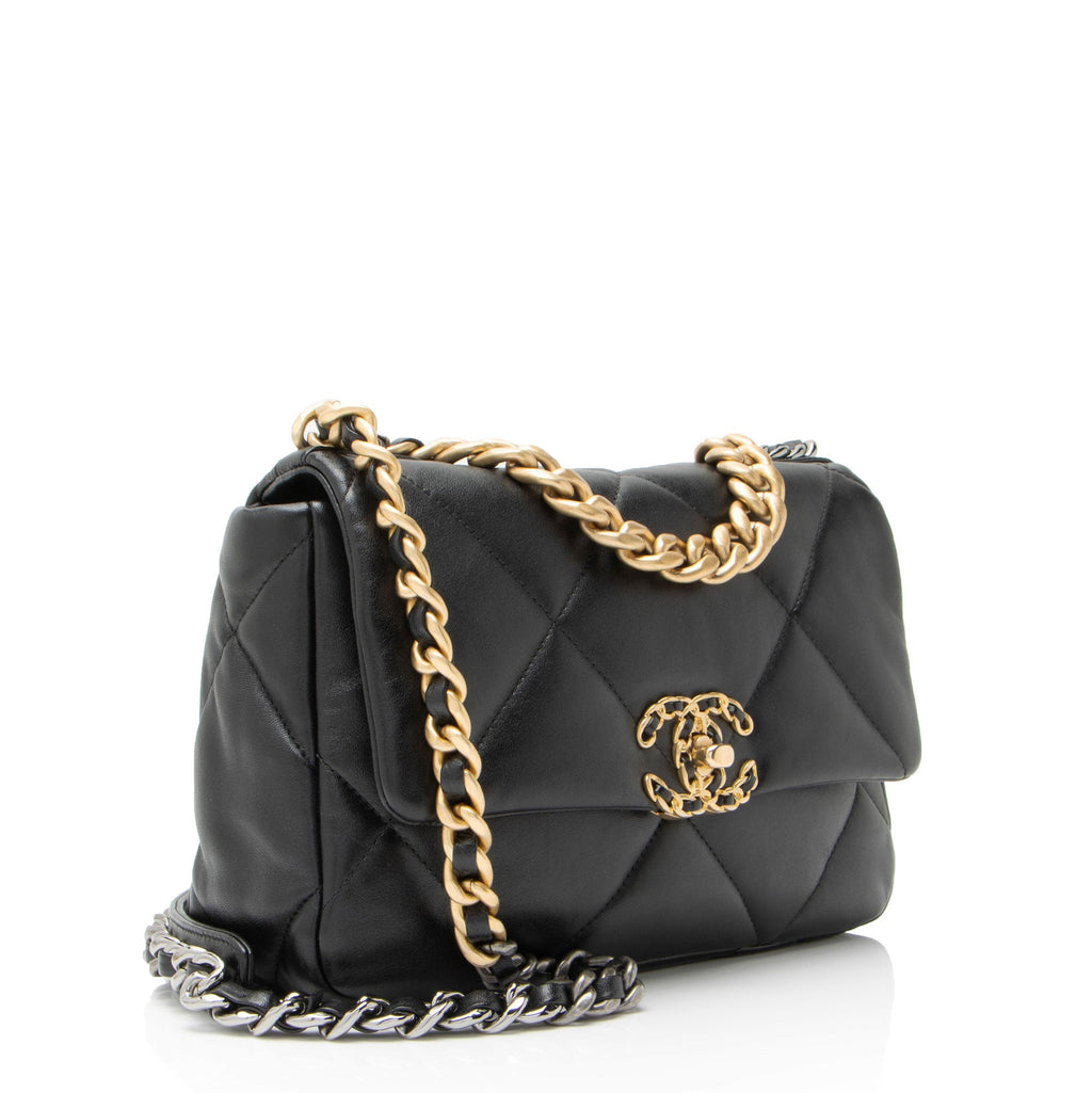 Chanel Lambskin 19 Medium Flap Shoulder Bag