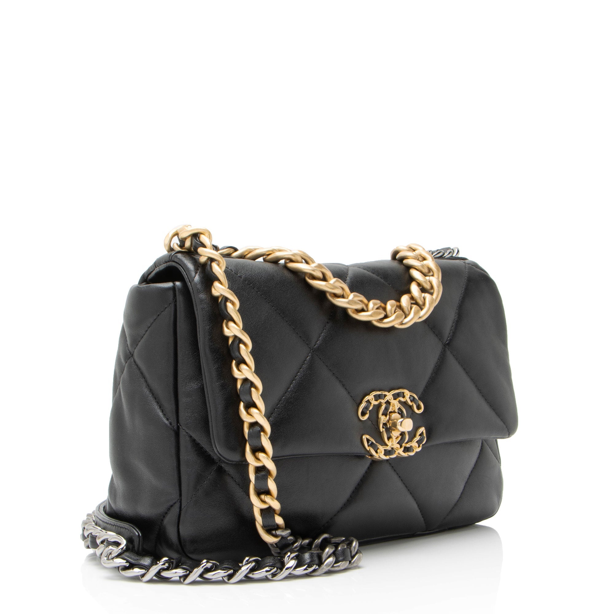 Chanel Lambskin 19 Medium Flap Shoulder Bag
